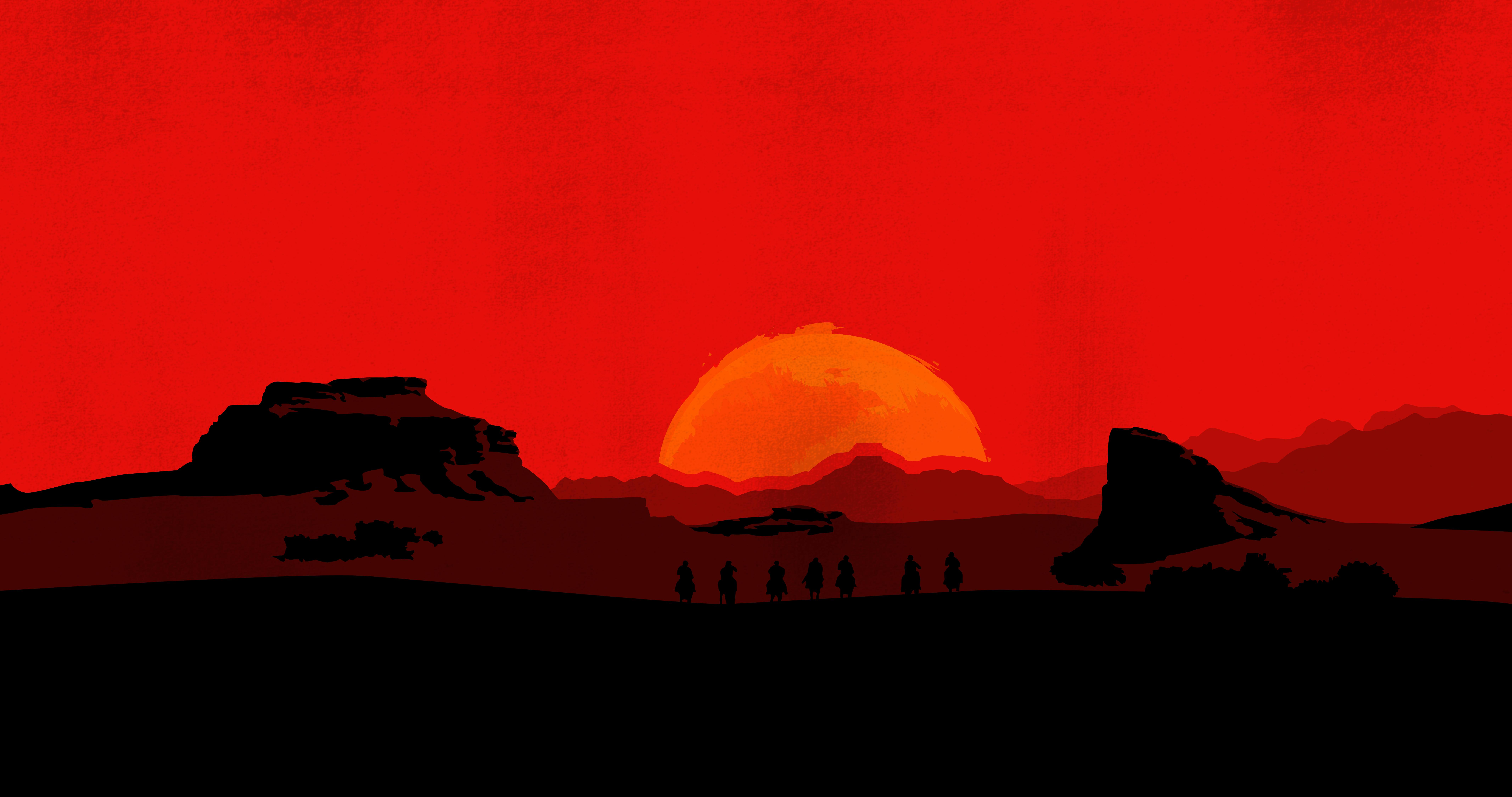 Red Dead Redemption 8k Minimal Wallpapers