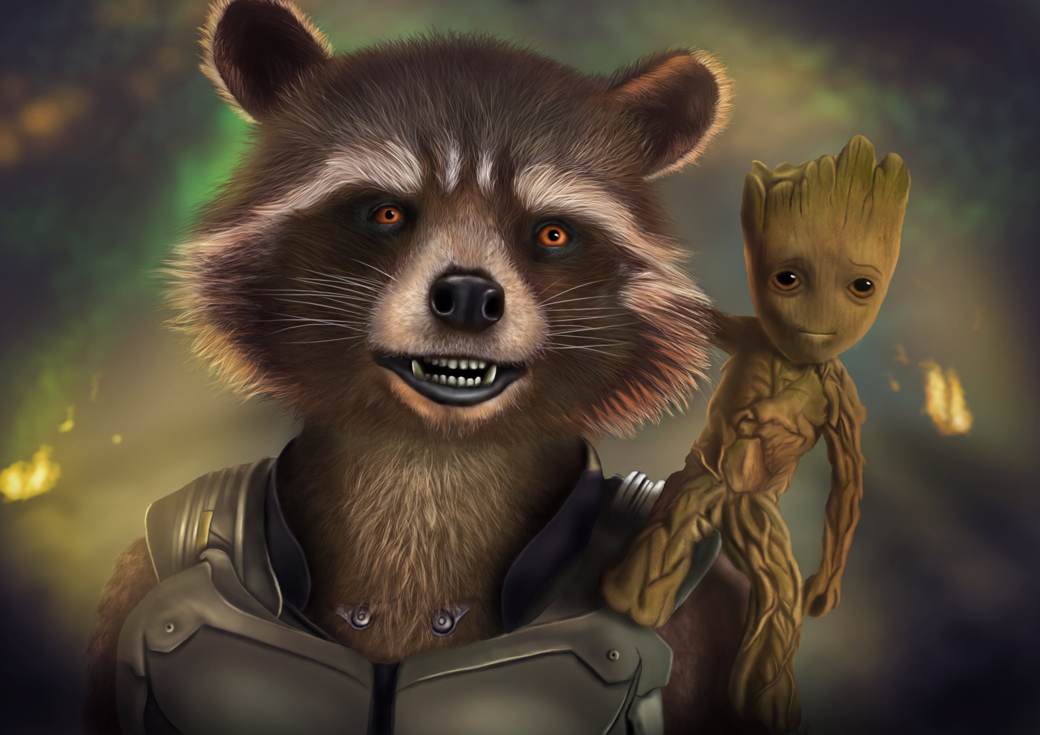 Rocket Raccoon Guardians Of The Galaxy Gaming Wallpapers