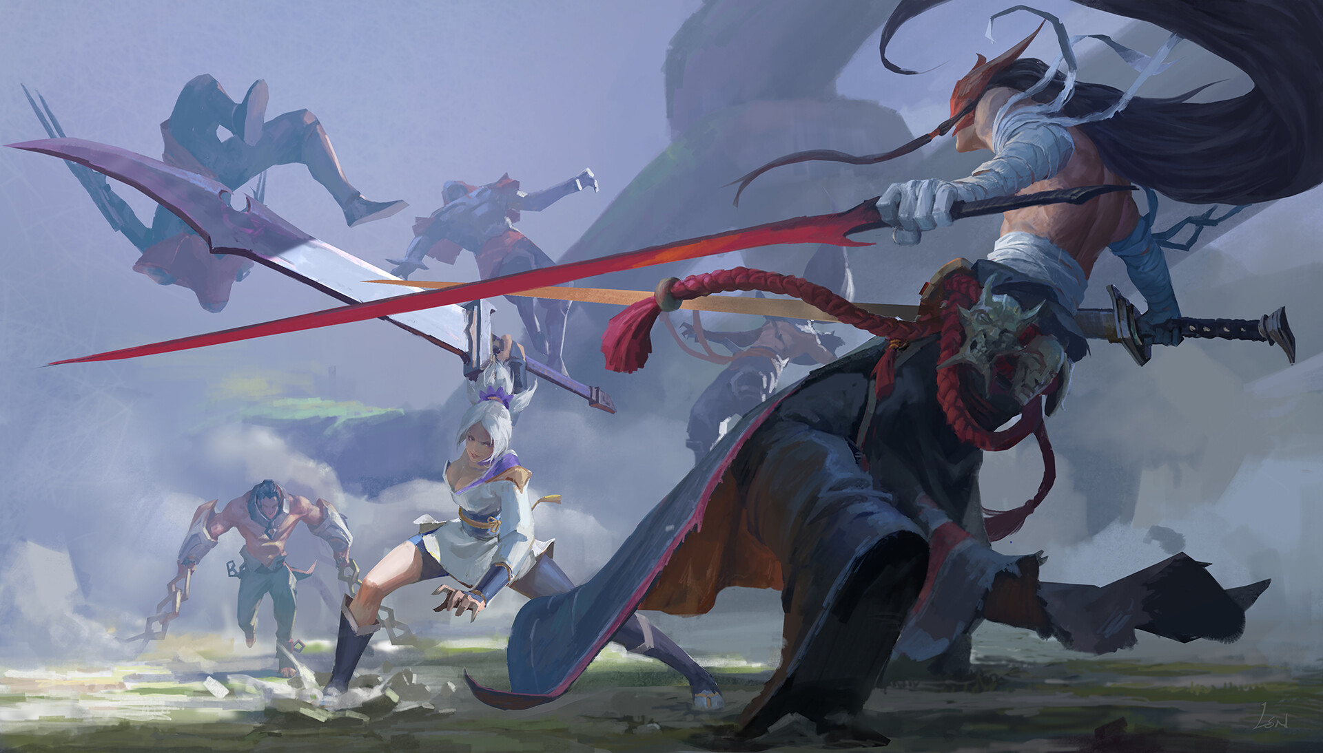 Samurai Yone League Of Legends 8K Wallpapers