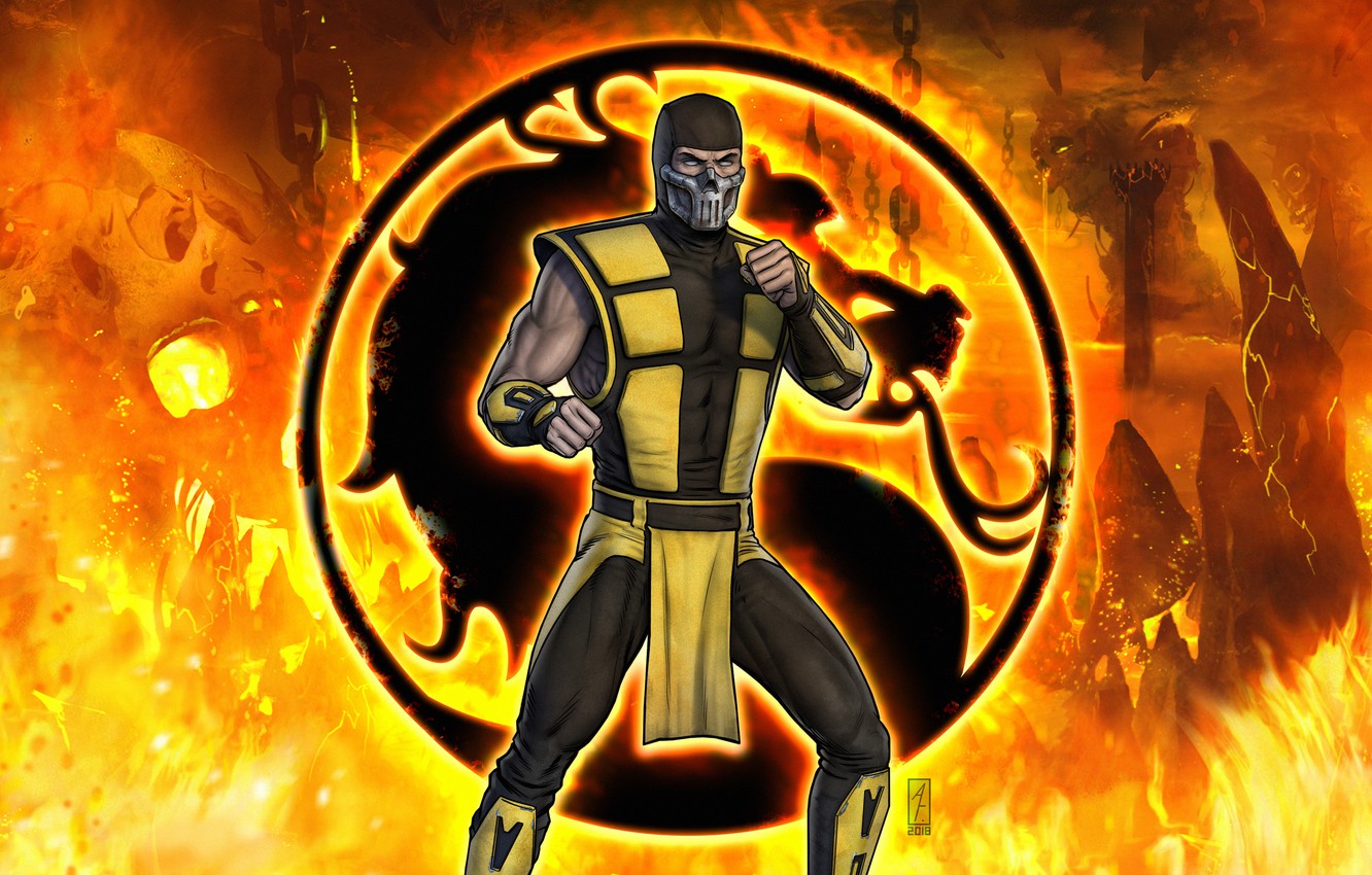 Scorpion Samurai Minimalist Mortal Kombat Wallpapers