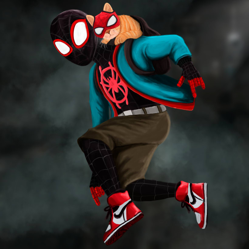 Spider Cat Spider-Man Miles Morales Wallpapers