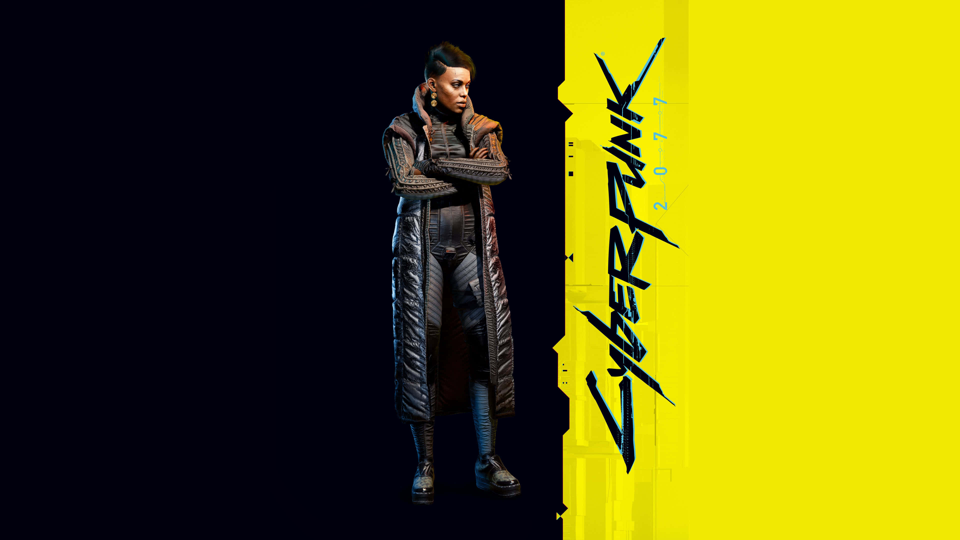 Yellow Background Cyberpunk 2077 Wallpapers