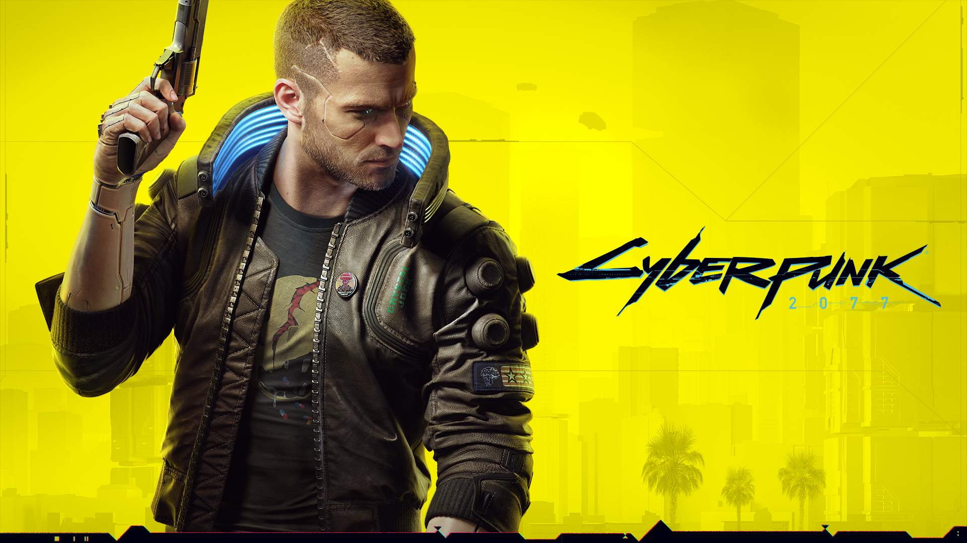 Yellow Background Cyberpunk 2077 Wallpapers