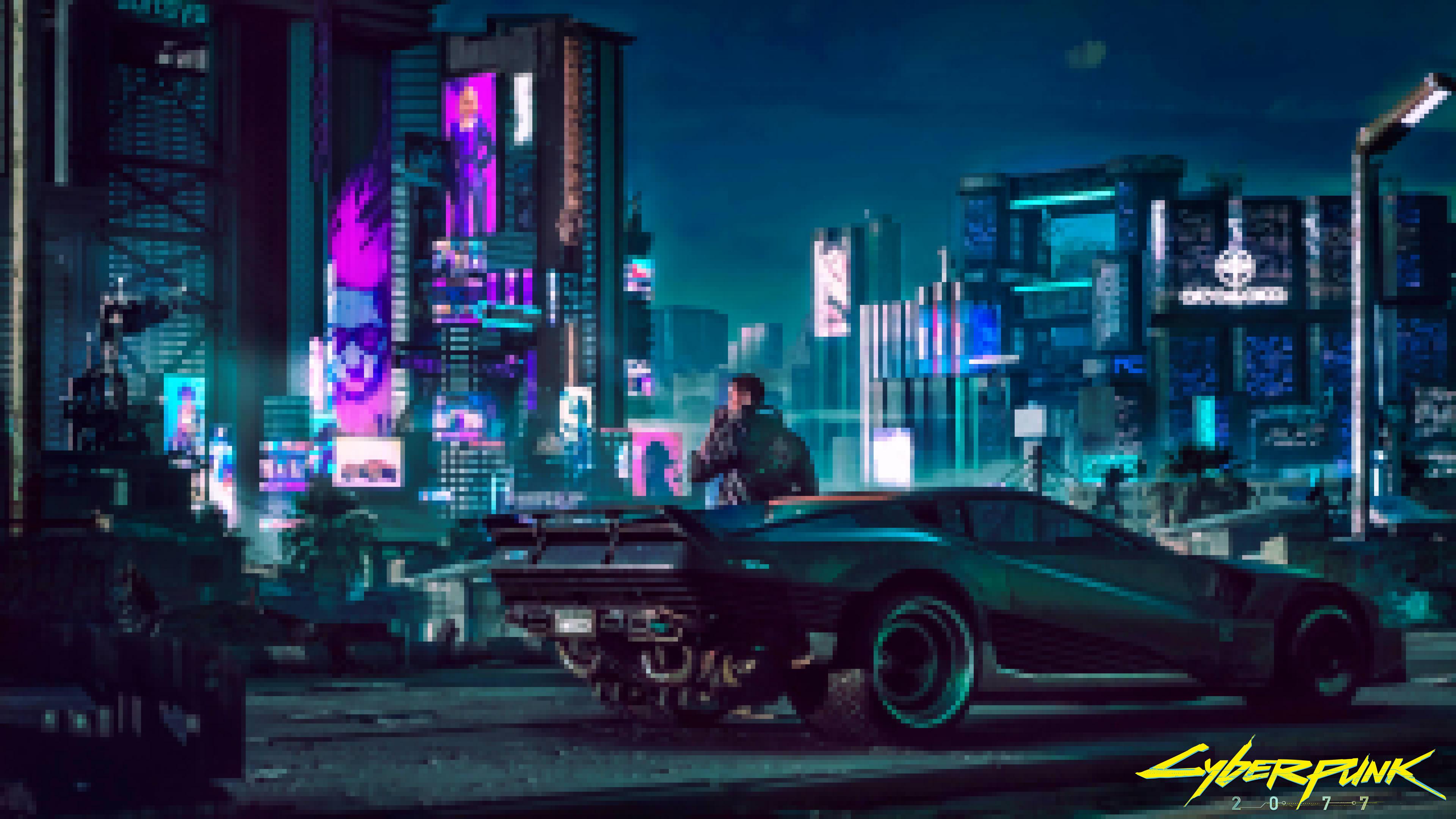 Yellow Background Cyberpunk 2077 Wallpapers