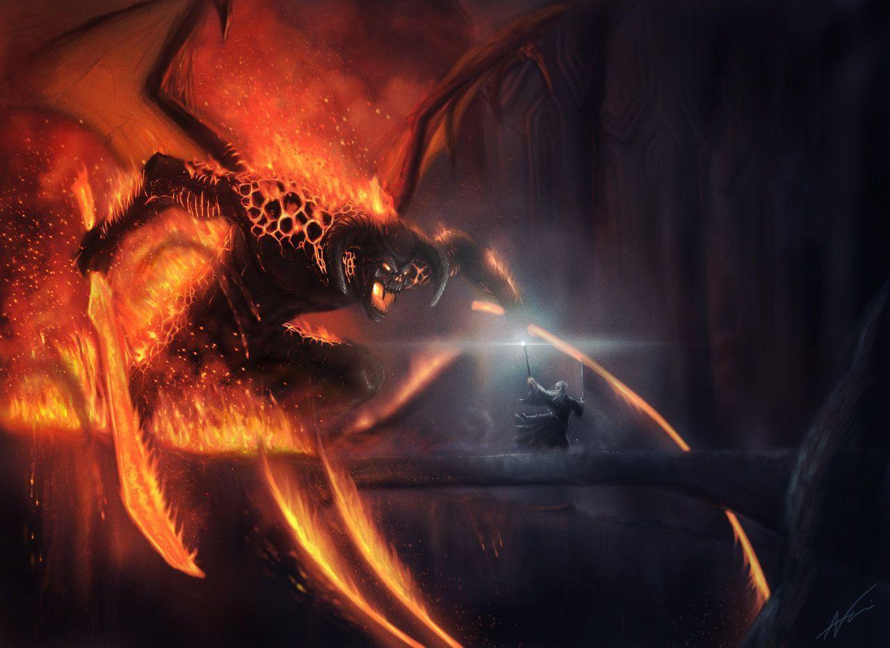 Balrog Vs Gandalf Lord Of The Rings
 Wallpapers