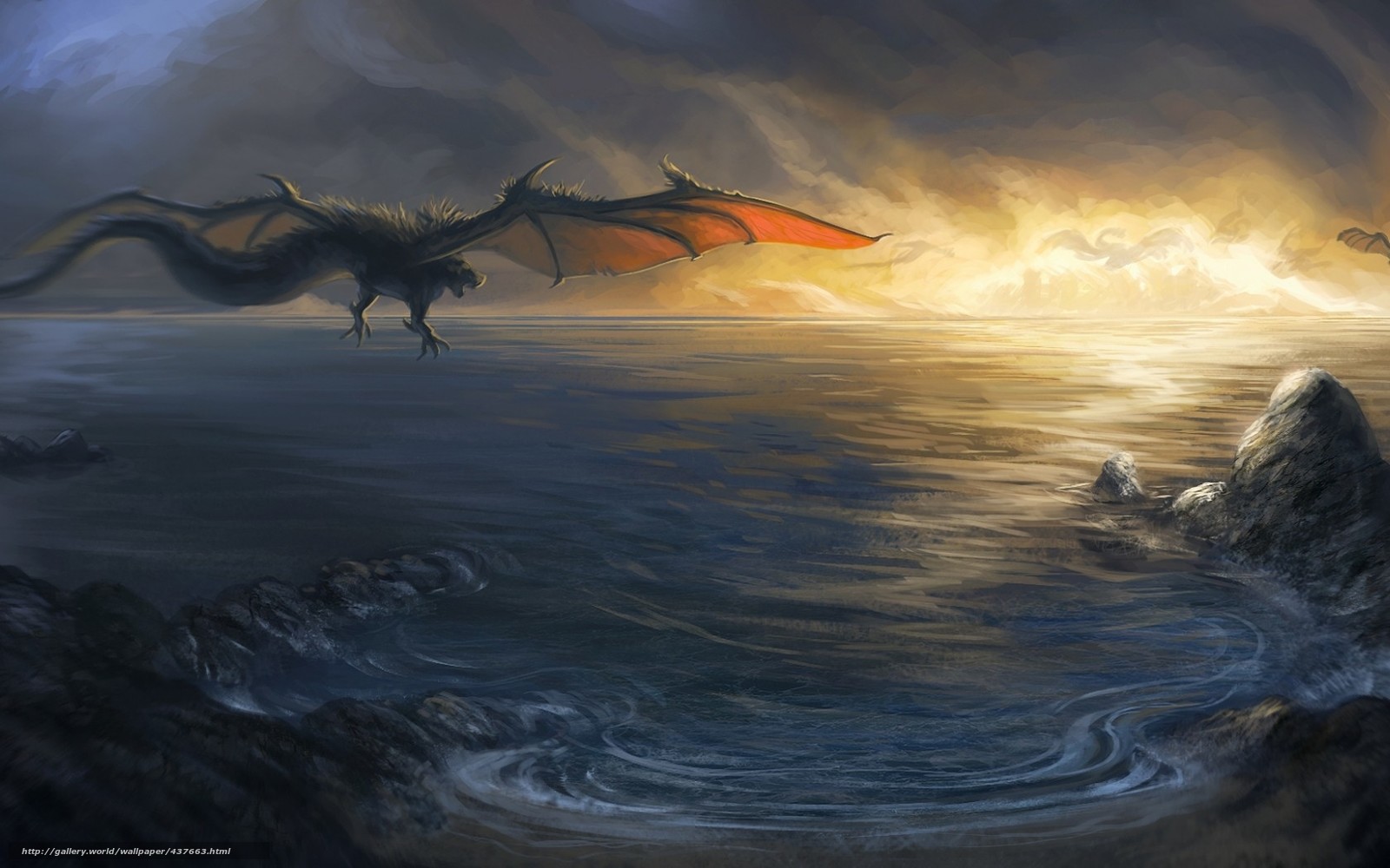 Coastline Dragon Flying
 Wallpapers