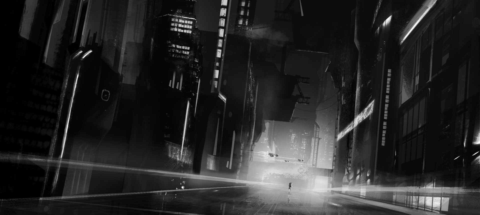 Cyber Dark City Art
 Wallpapers