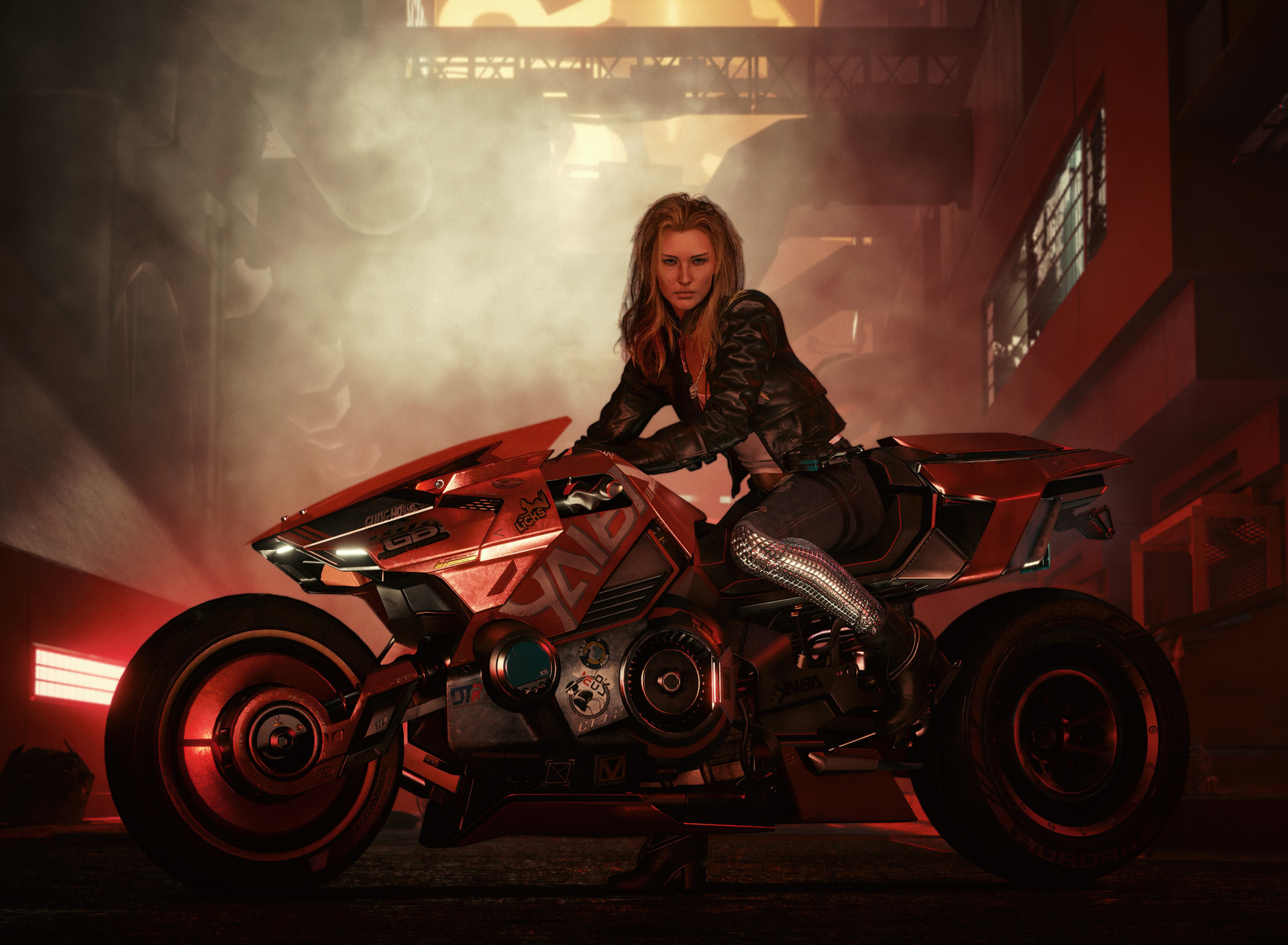 Cyberpunk Bike Runner
 Wallpapers