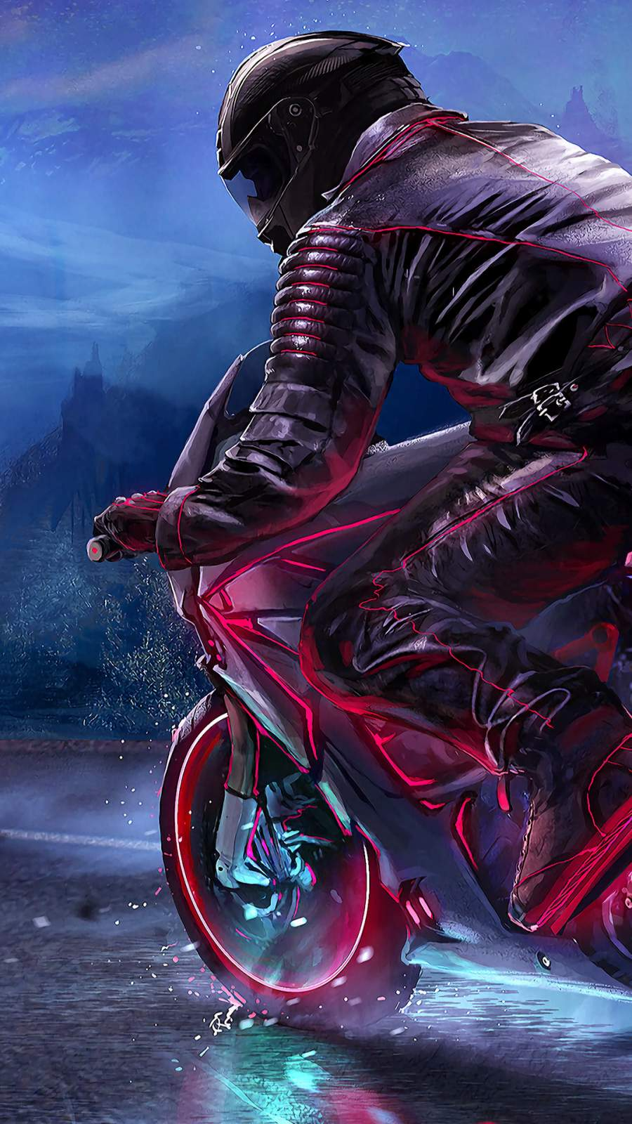 Cyberpunk Bike Runner
 Wallpapers