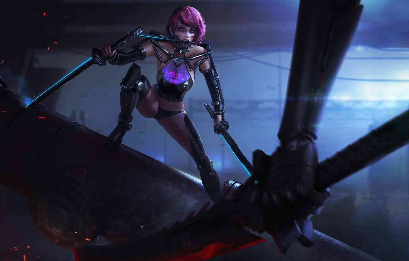 Cyberpunk Dagger Girl
 Wallpapers