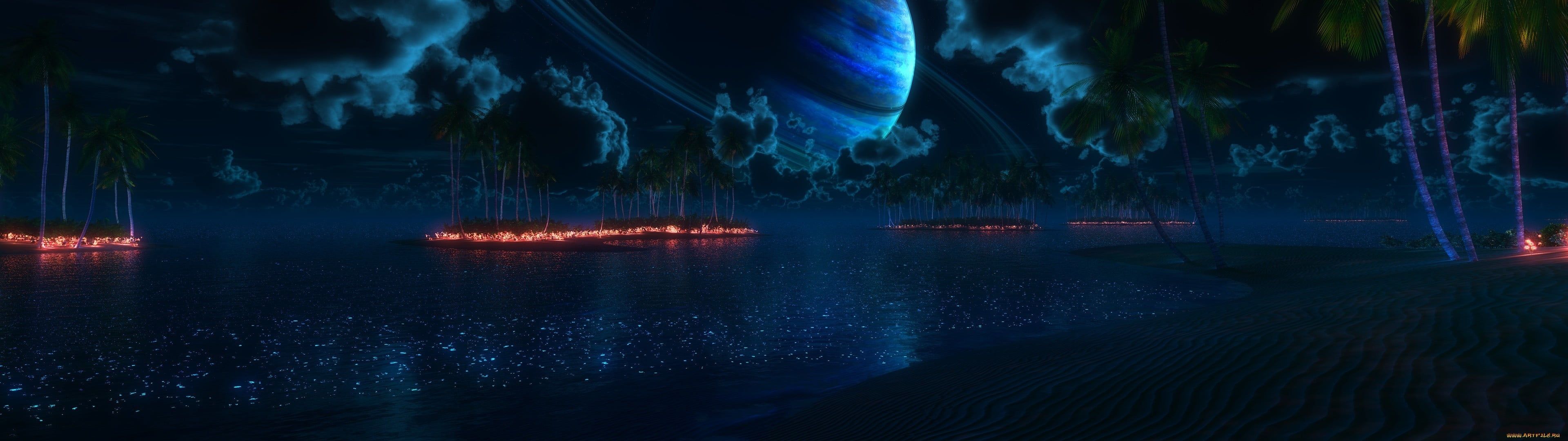 Dark Night Fantasy Ocean 4K
 Wallpapers