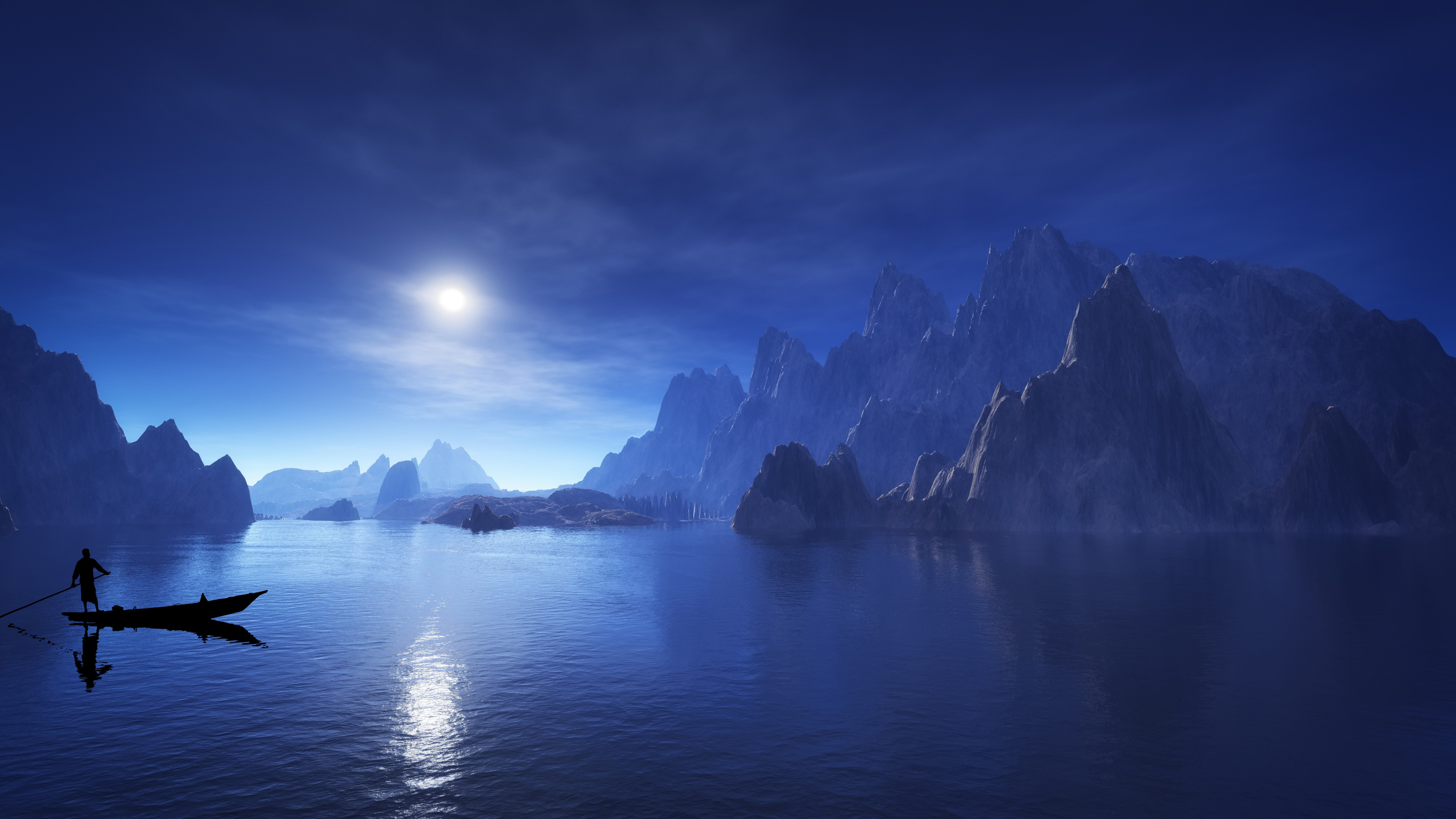 Dark Night Fantasy Ocean 4K
 Wallpapers