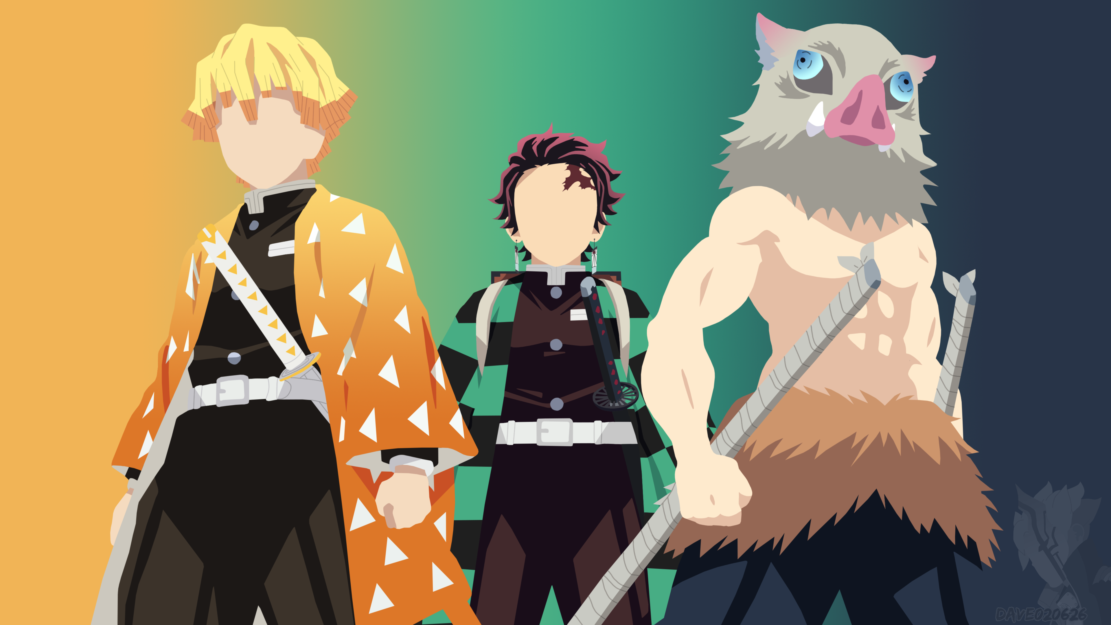 Demon Slayer Minimalist Wallpapers