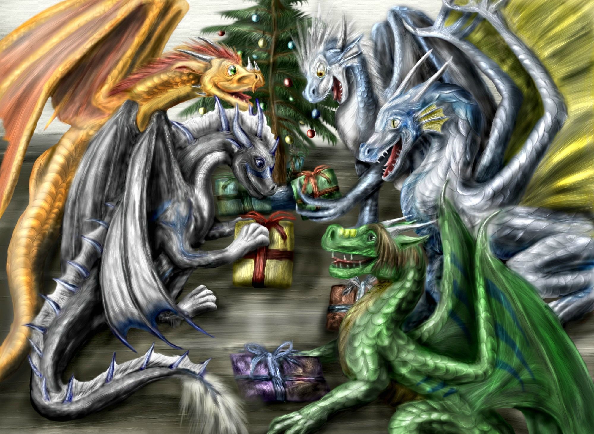 Dragon Christmas
 Wallpapers