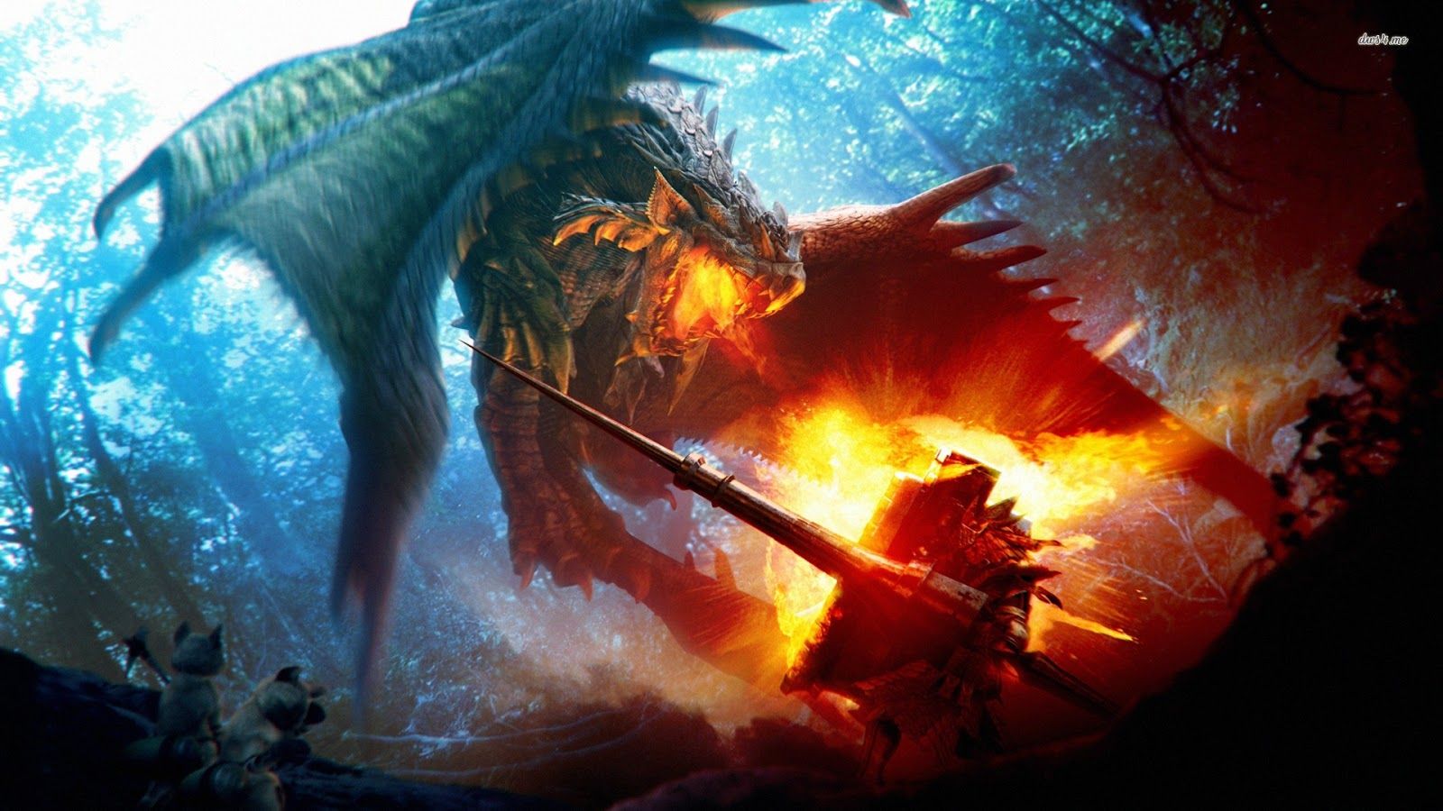 Dragon Fire In Battle
 Wallpapers