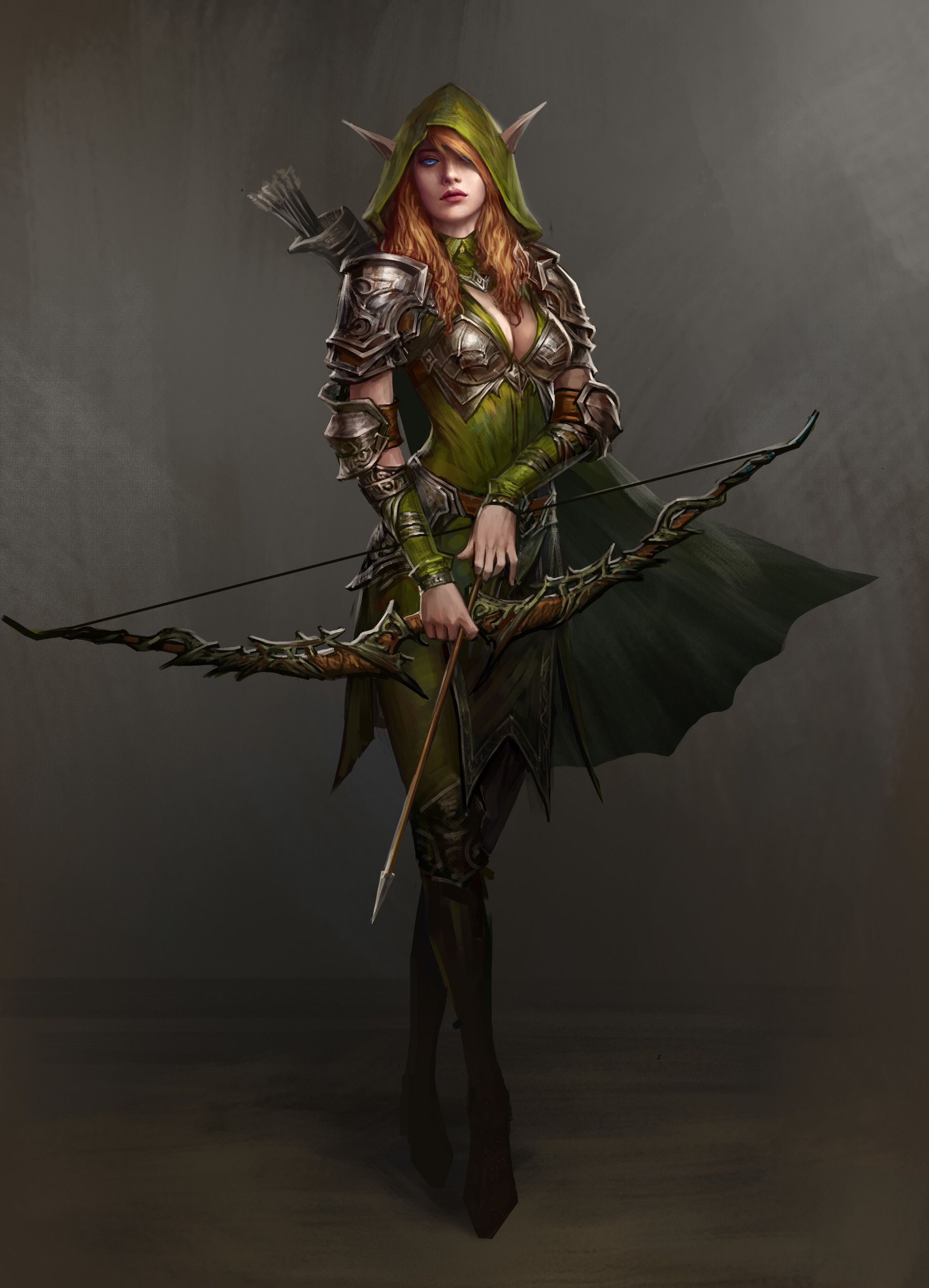 Elf  Woman Archer Warrior
 Wallpapers