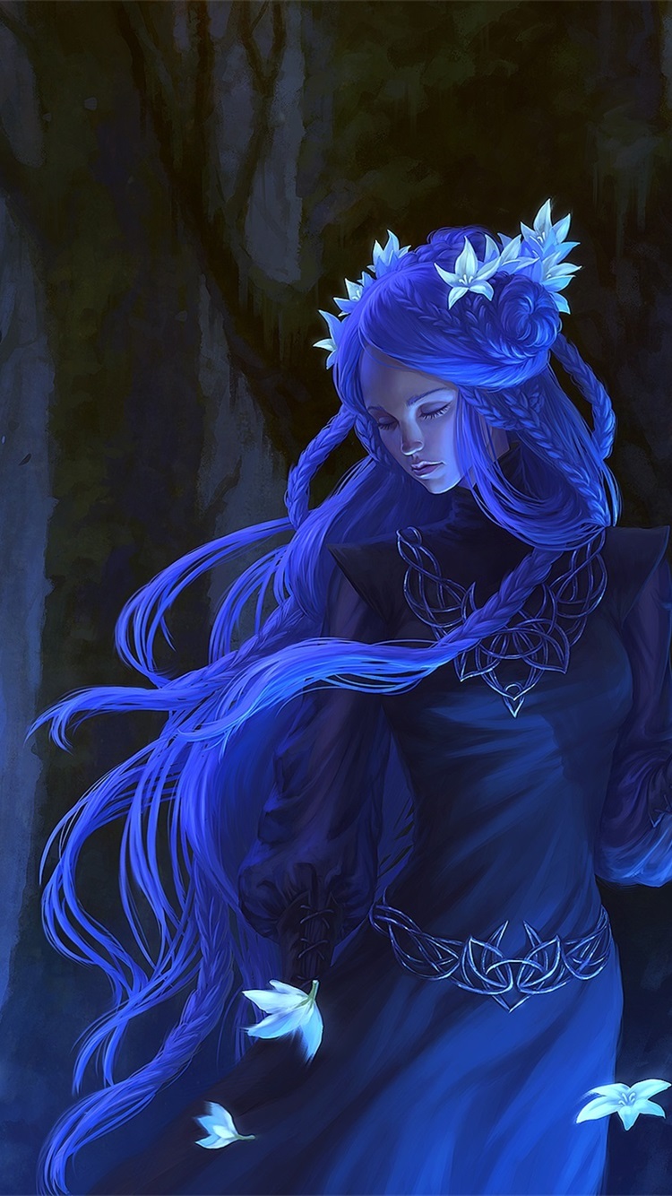 Fantasy Blue Girl
 Wallpapers