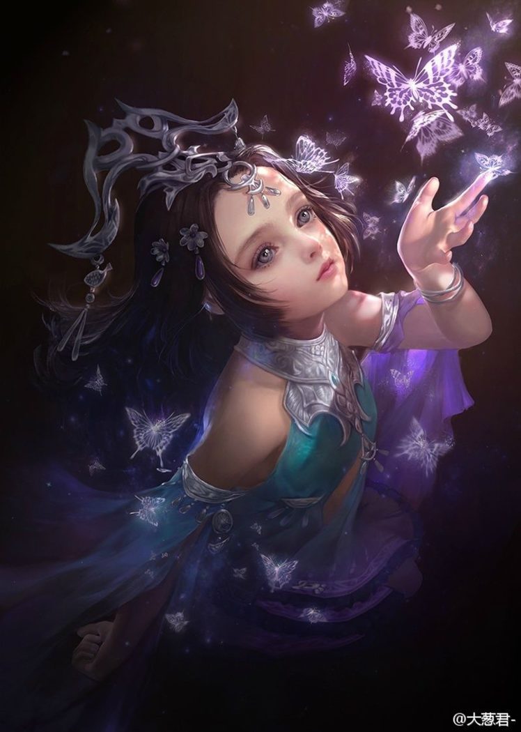 Fantasy Blue Girl
 Wallpapers