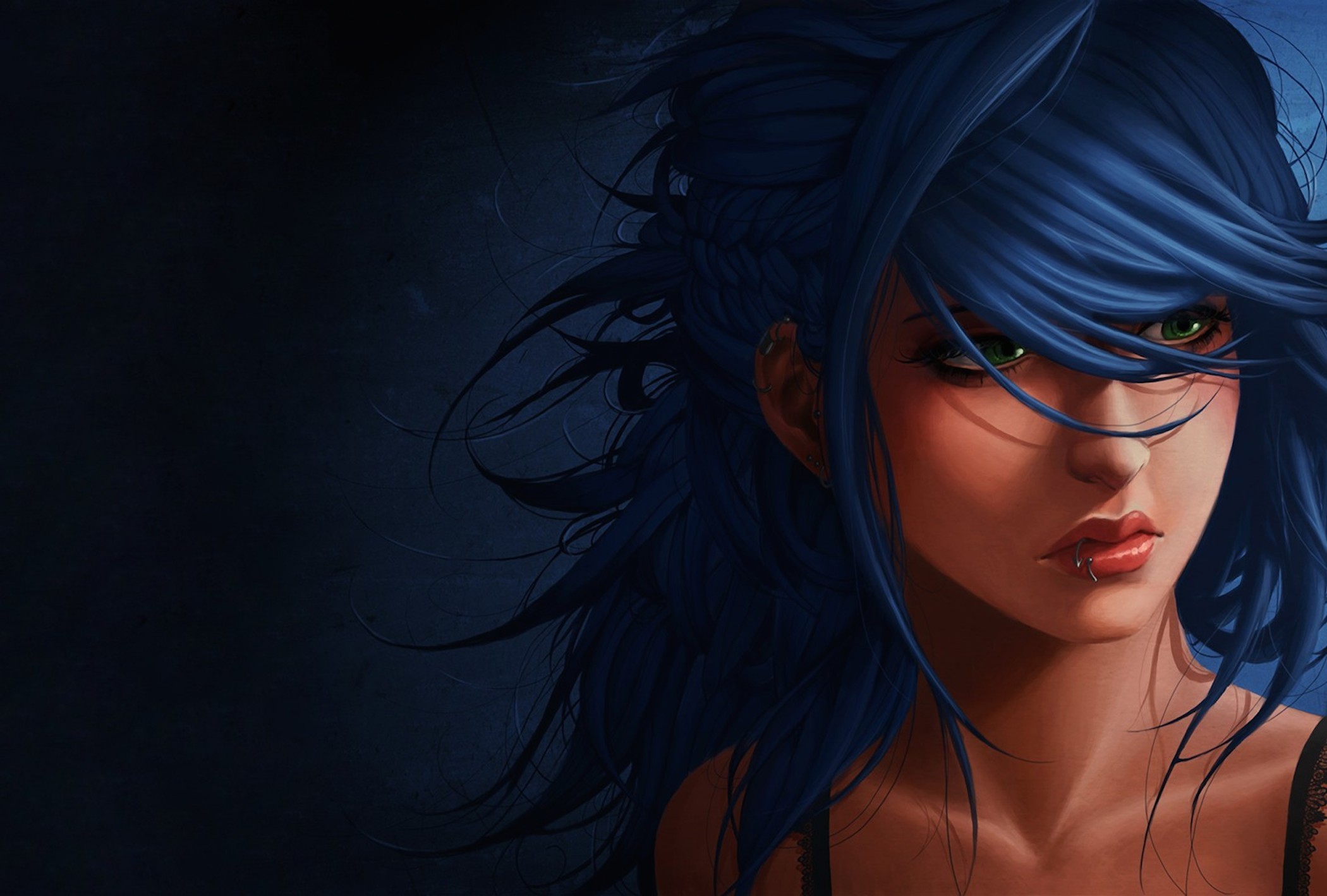 Fantasy Blue Girl
 Wallpapers