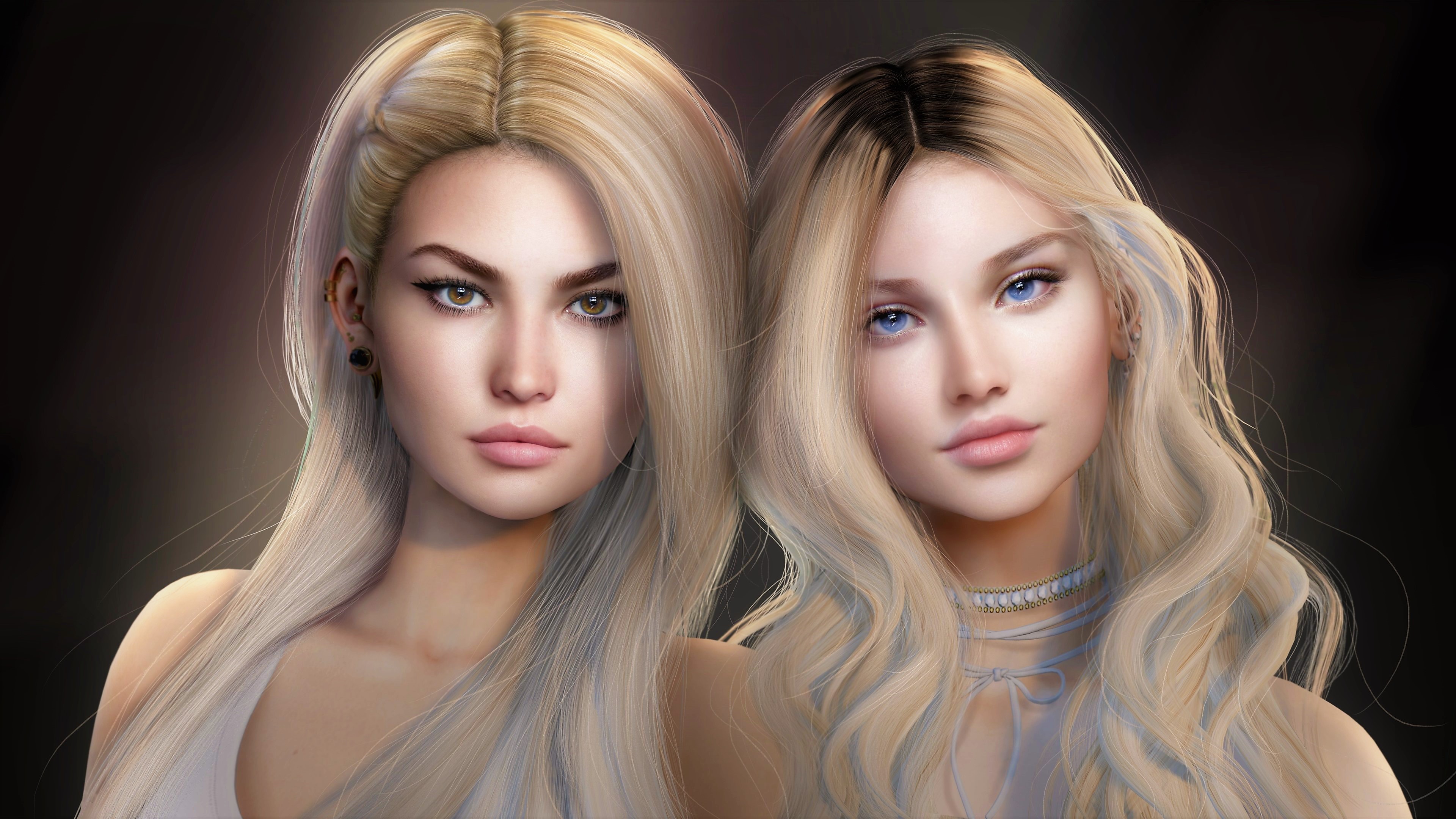 Fantasy Digital Blonde Women
 Wallpapers