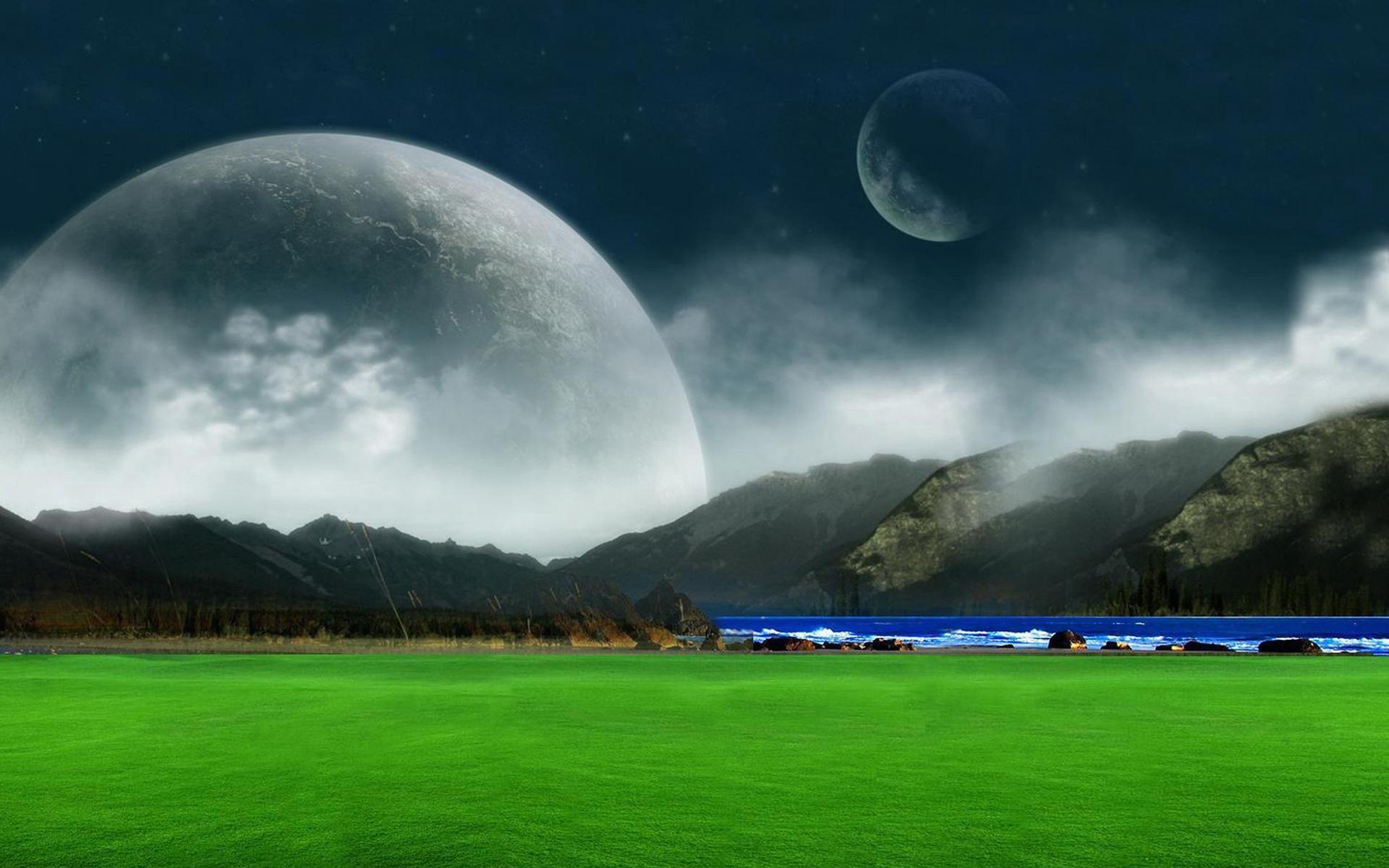 Fantasy Moon Landscape
 Wallpapers