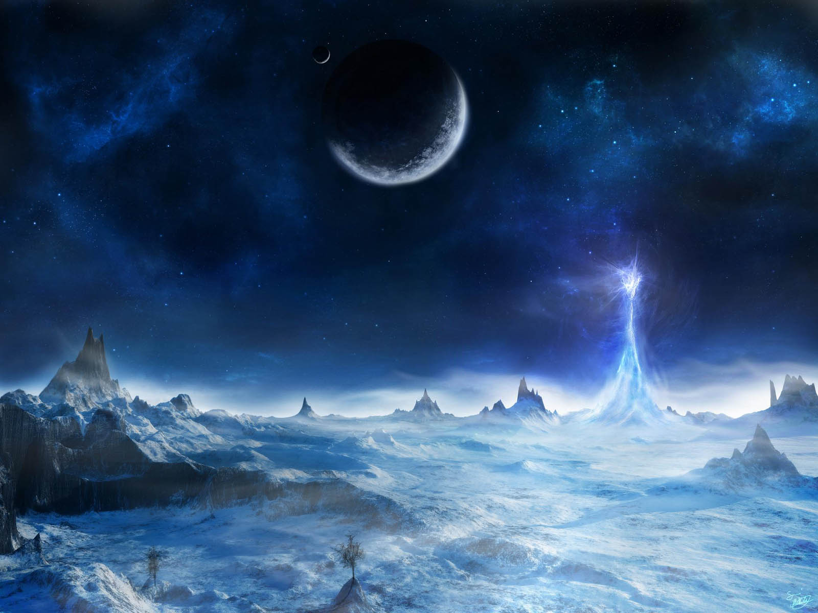 Fantasy Moon Landscape
 Wallpapers