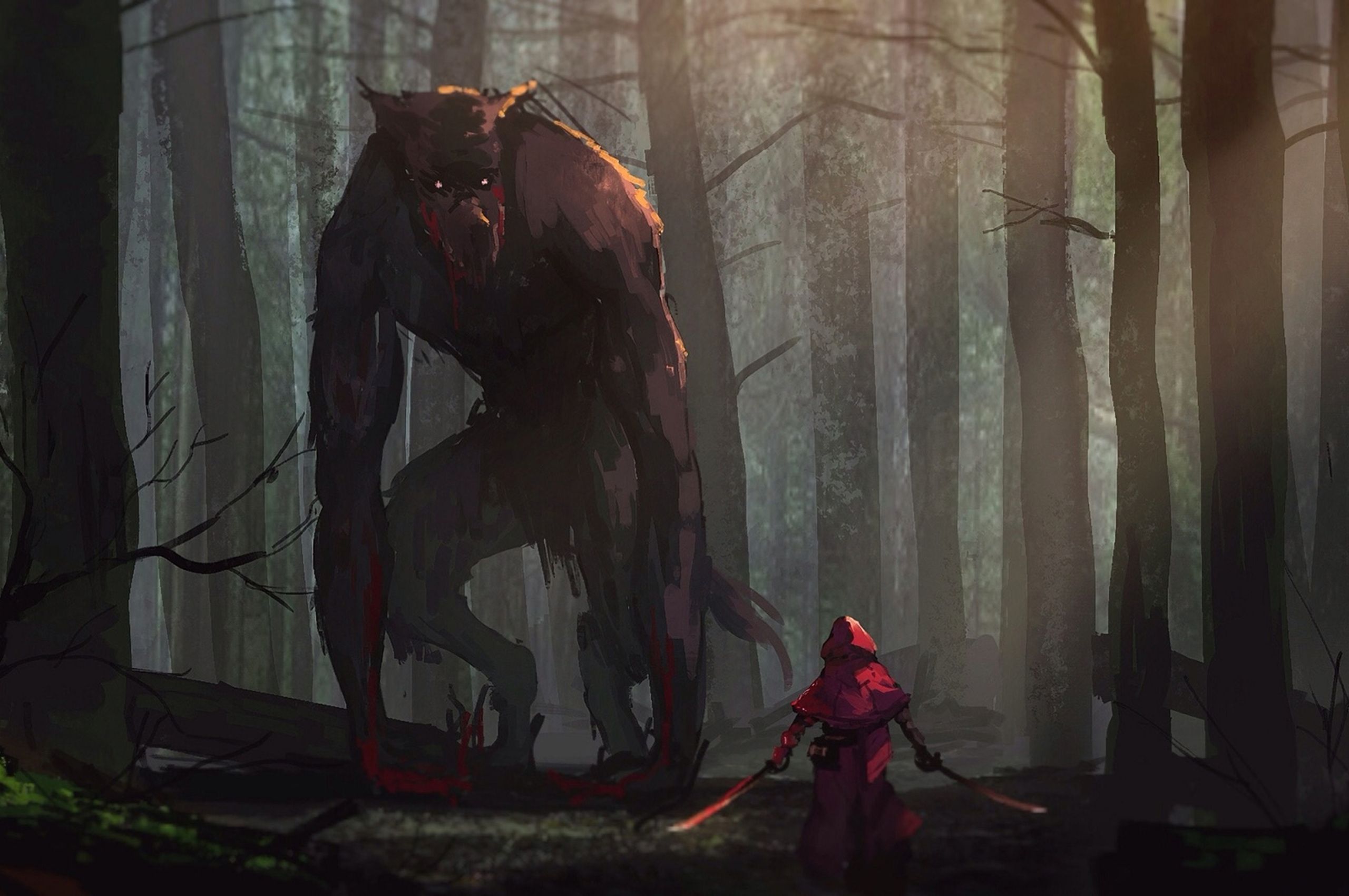 Fantasy Red Riding Hood Wallpapers