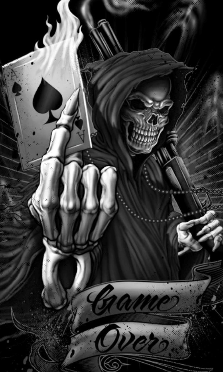 Grim Reaper Skeleton Face
 Wallpapers