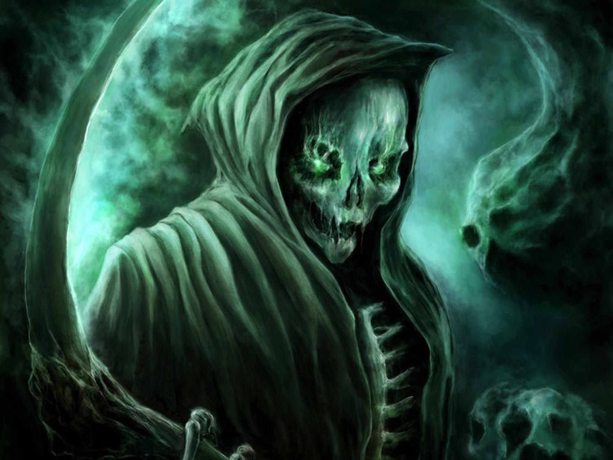 Grim Reaper Skeleton Face
 Wallpapers