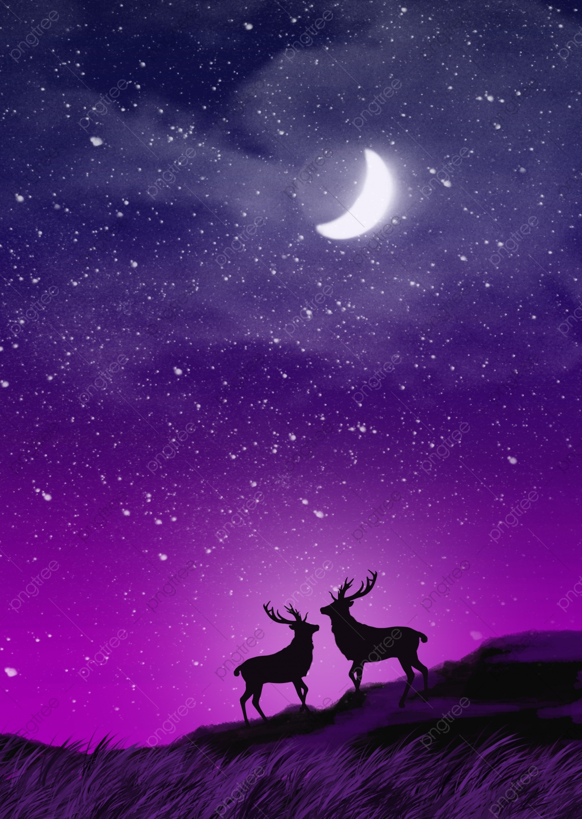 Lantern Child With A Deer In The Night
 Wallpapers