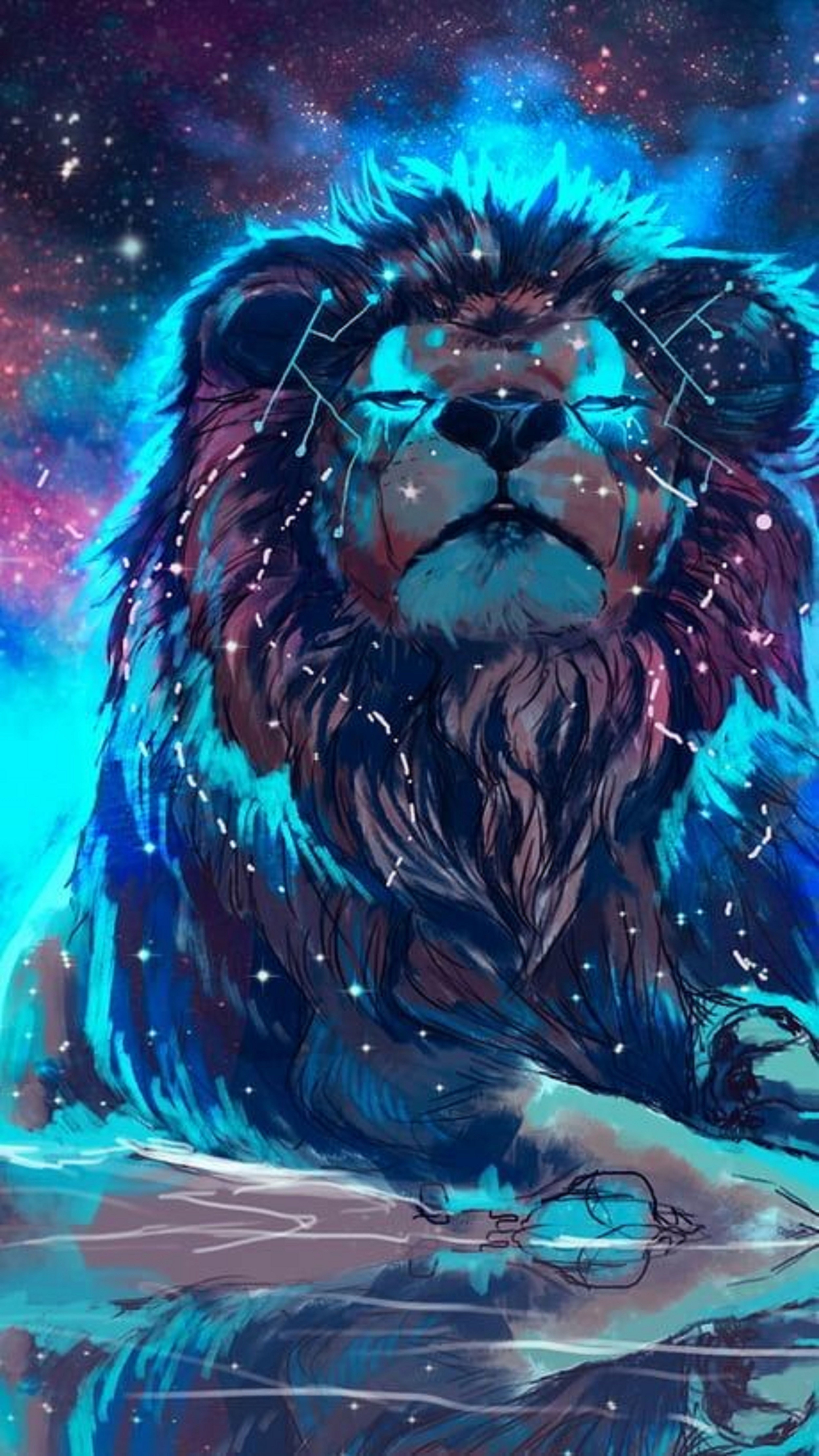 Lion Roar Colorful Fantasy Artwork
 Wallpapers