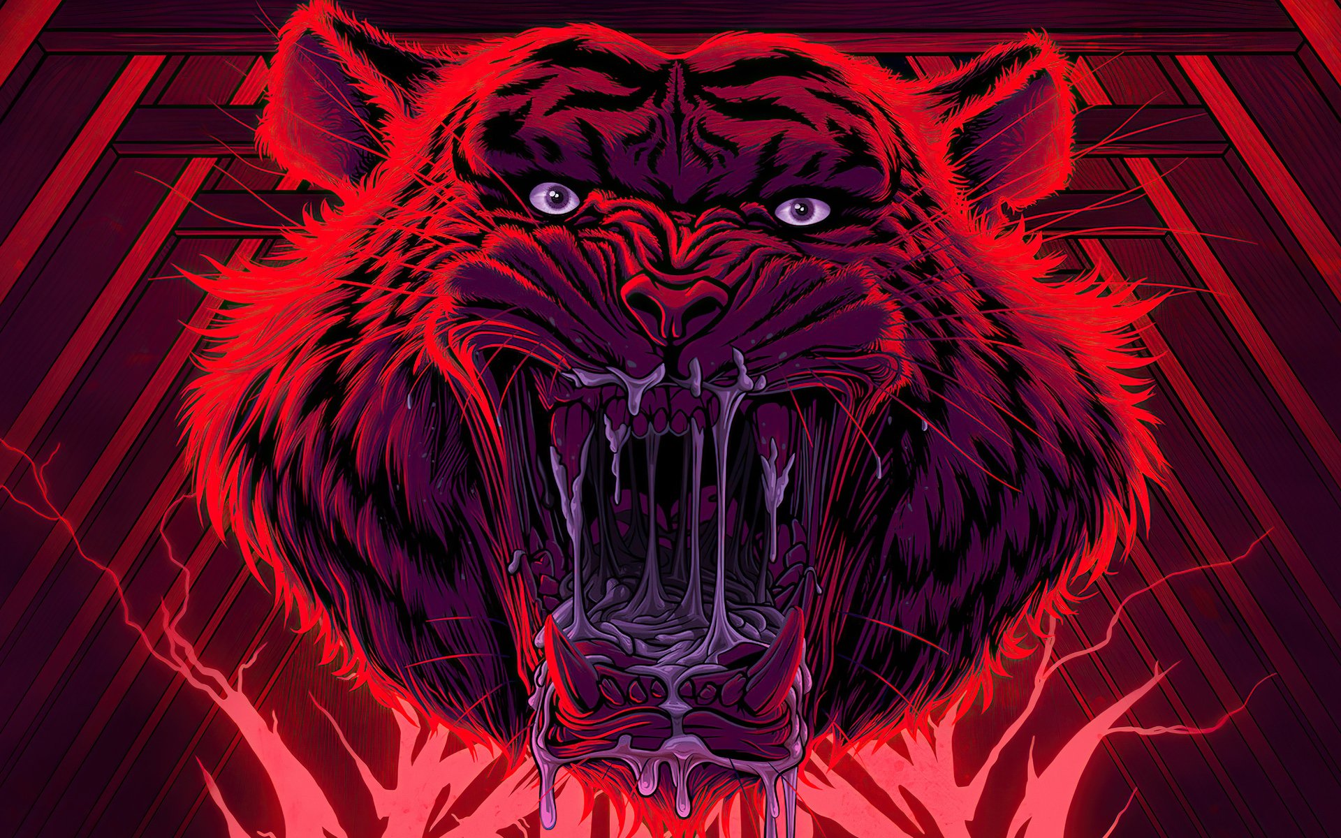 Lion Roar Colorful Fantasy Artwork
 Wallpapers