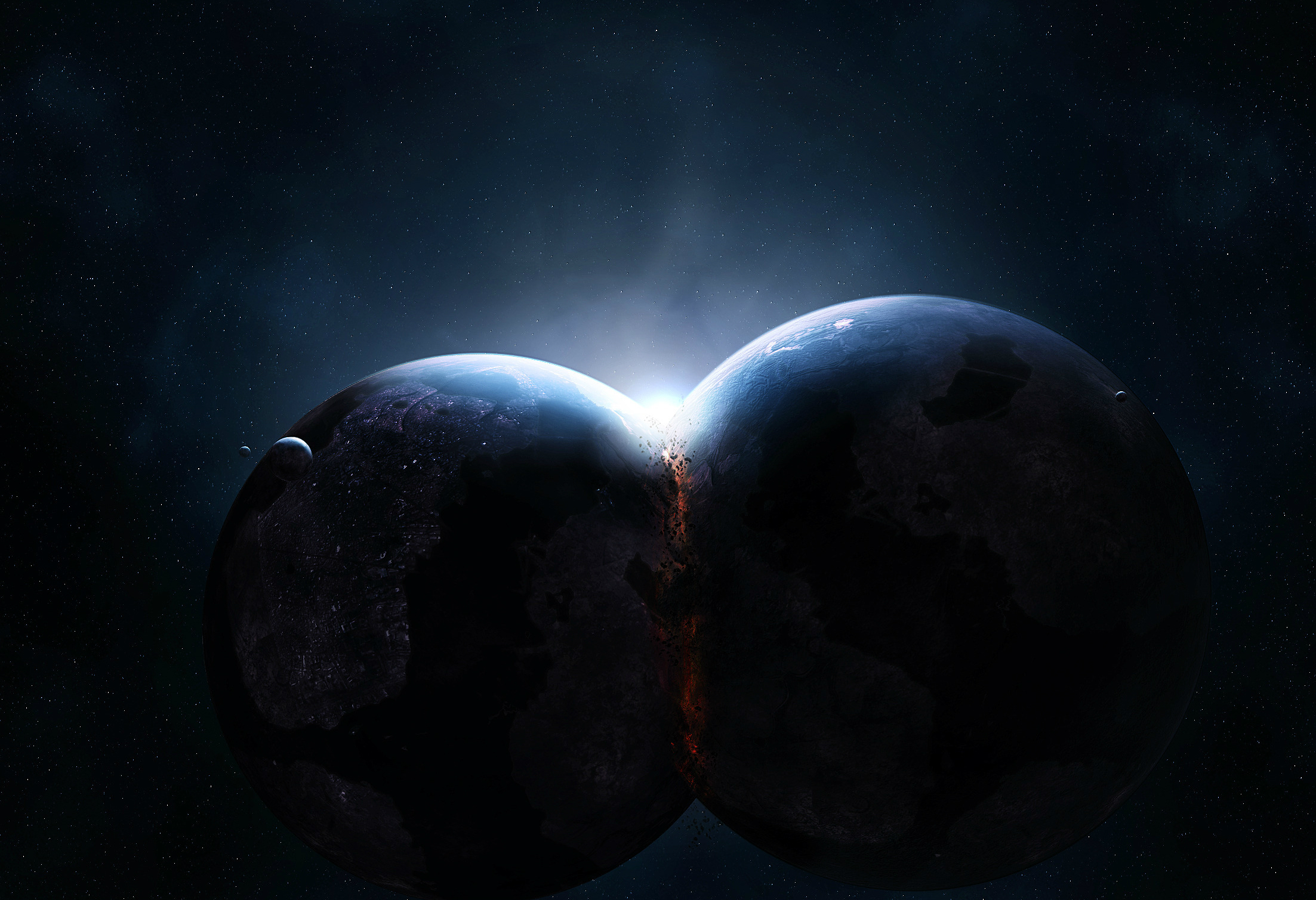 Planets Colliding
 Wallpapers