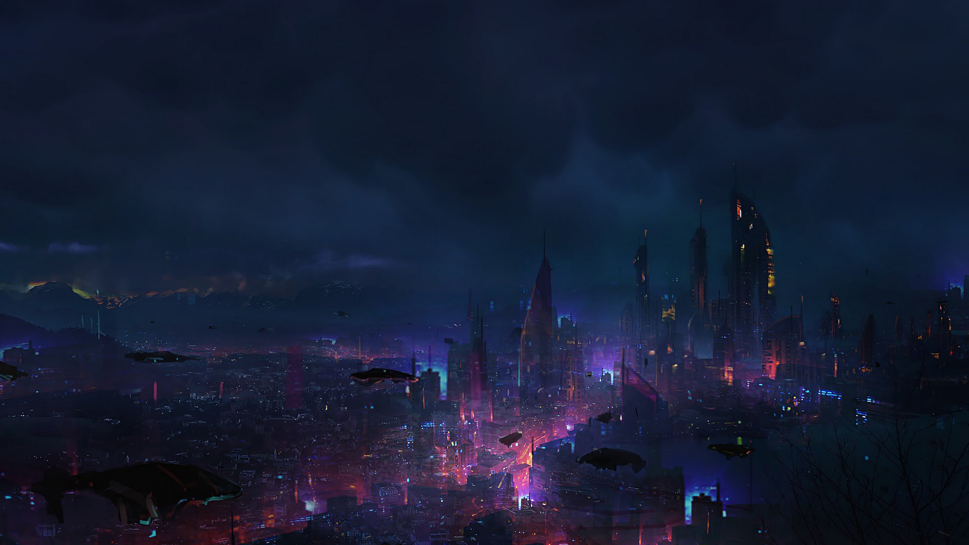 Sci Fi Cyberpunk City
 Wallpapers