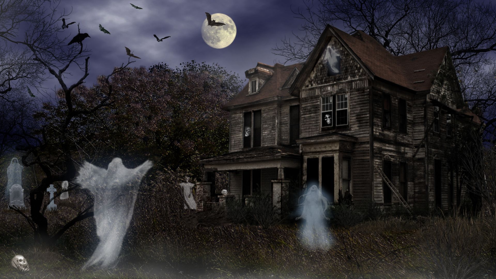 Spooky Halloween House
 Wallpapers