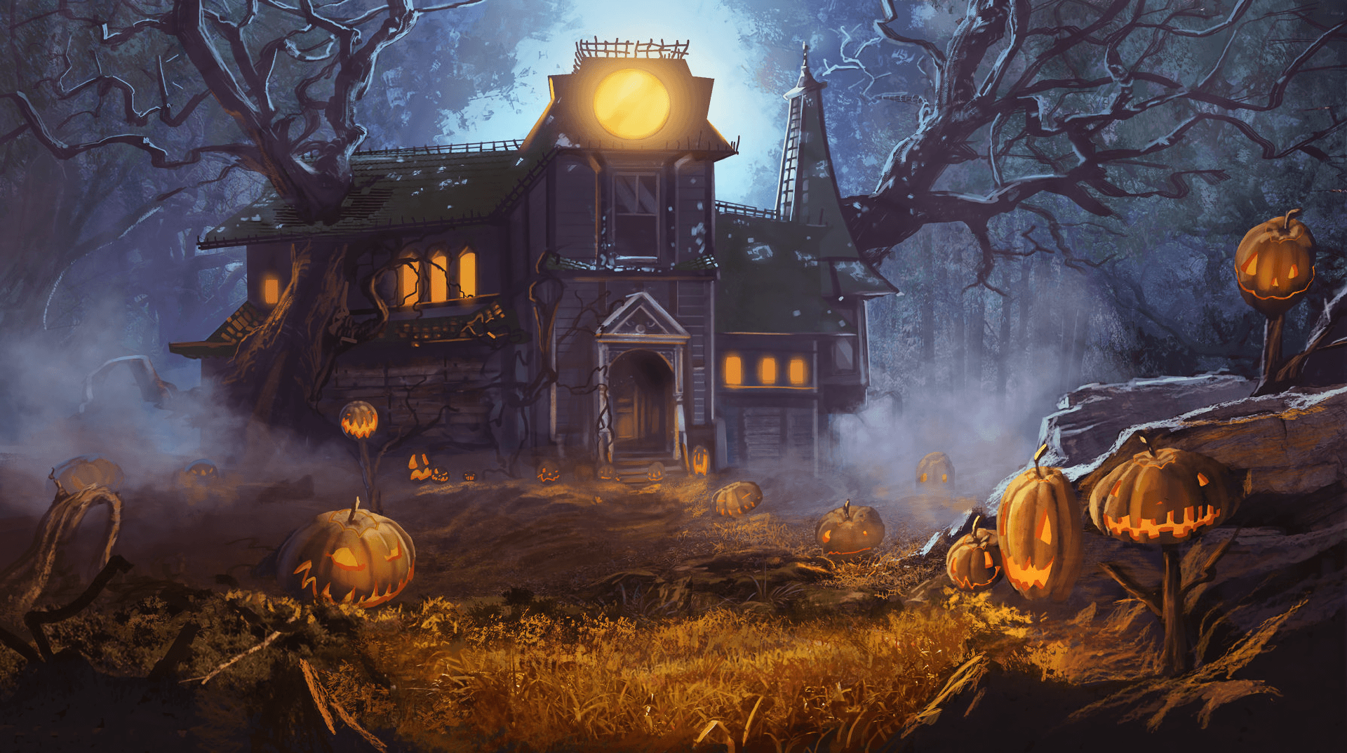 Spooky Halloween House
 Wallpapers