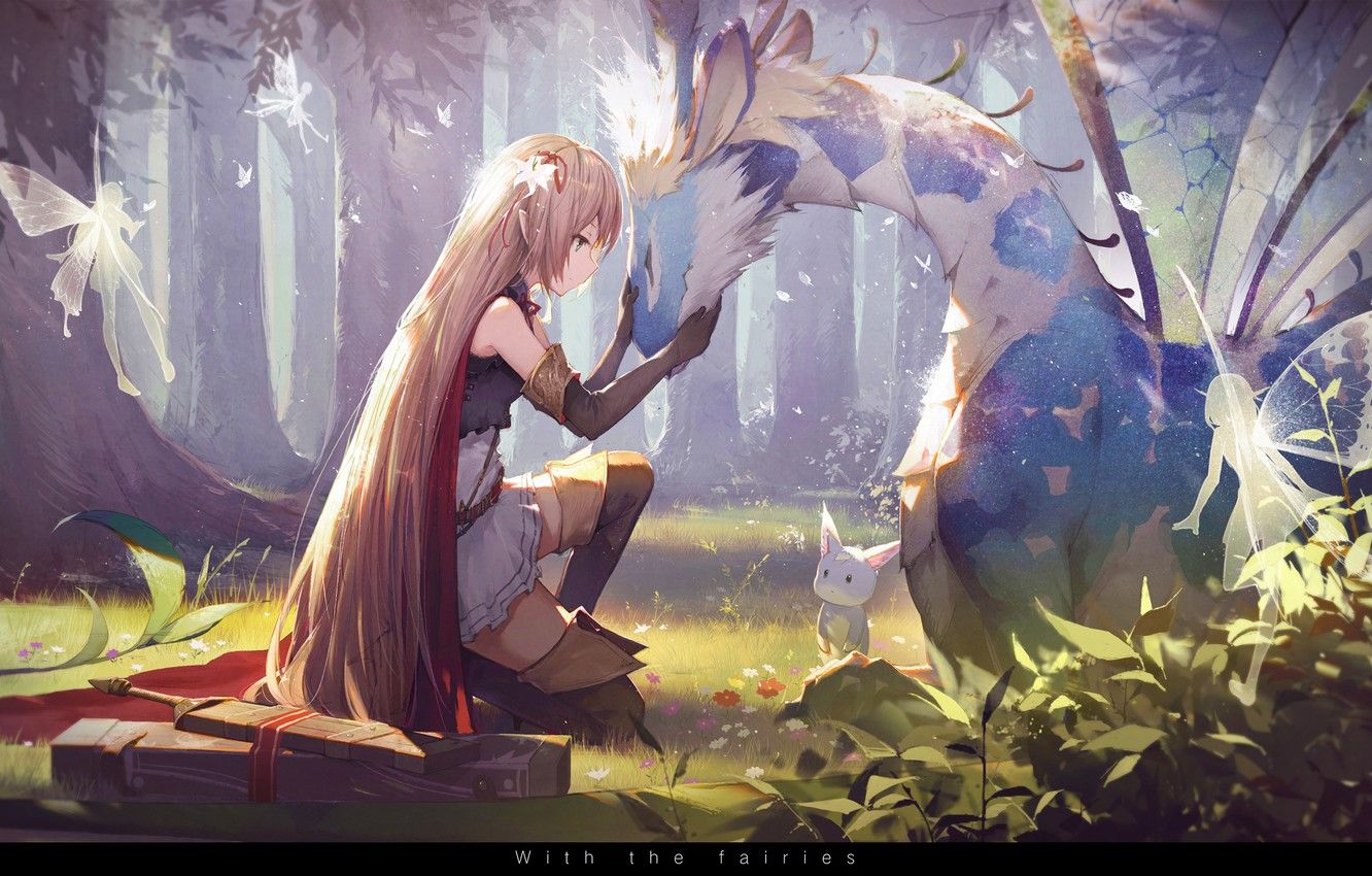 Warrior Girl In Forest
 Wallpapers