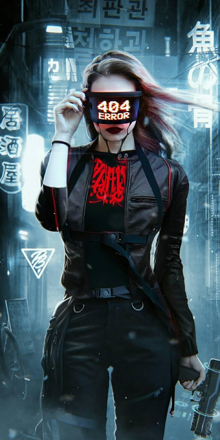 Woman In Cyberpunk City
 Wallpapers