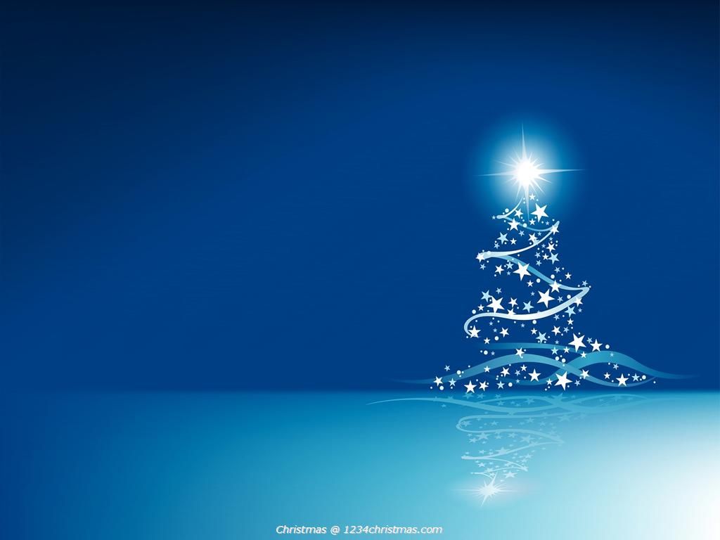Artistic Blue Christmas Tree Wallpapers