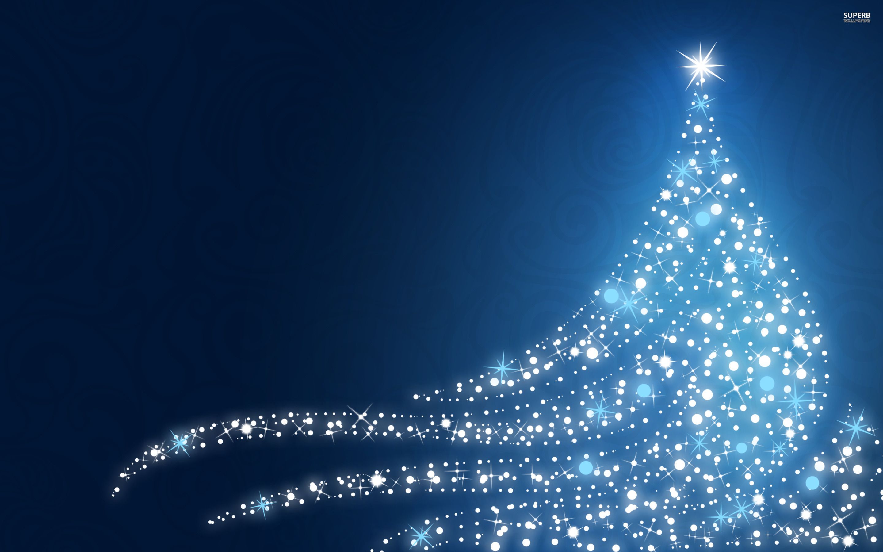 Artistic Blue Christmas Tree Wallpapers