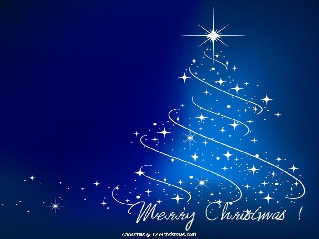 Artistic Blue Christmas Tree Wallpapers