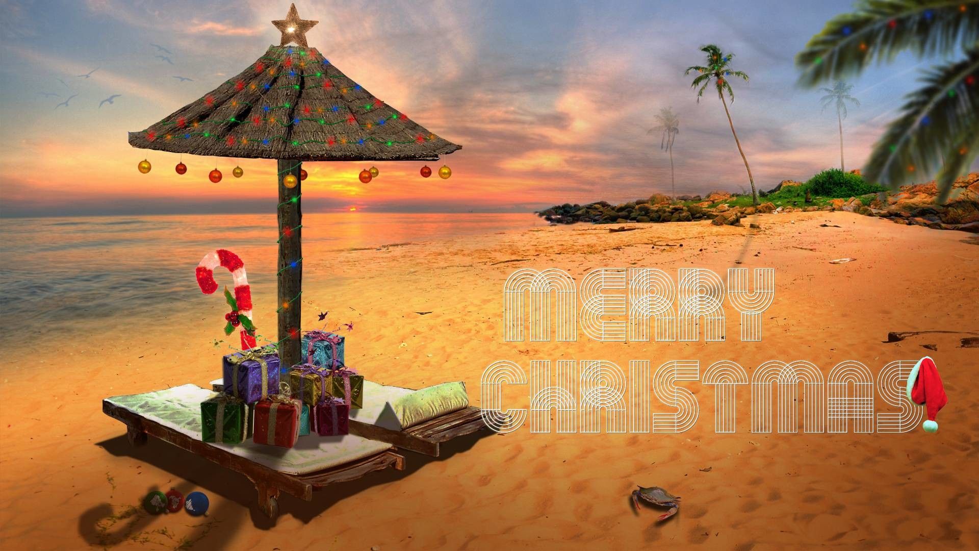 Christmas Beach Wallpapers