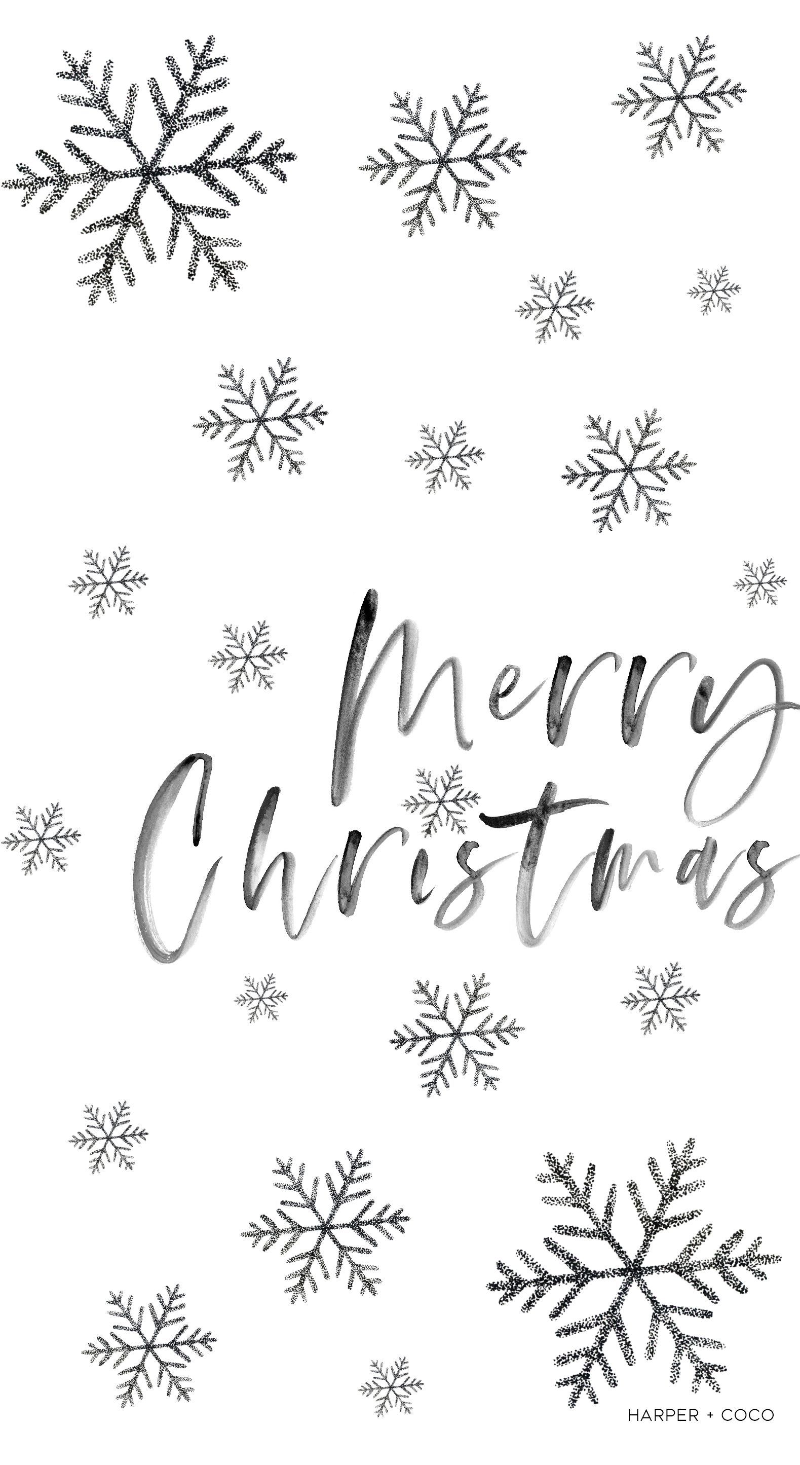 Christmas Black And White Wallpapers