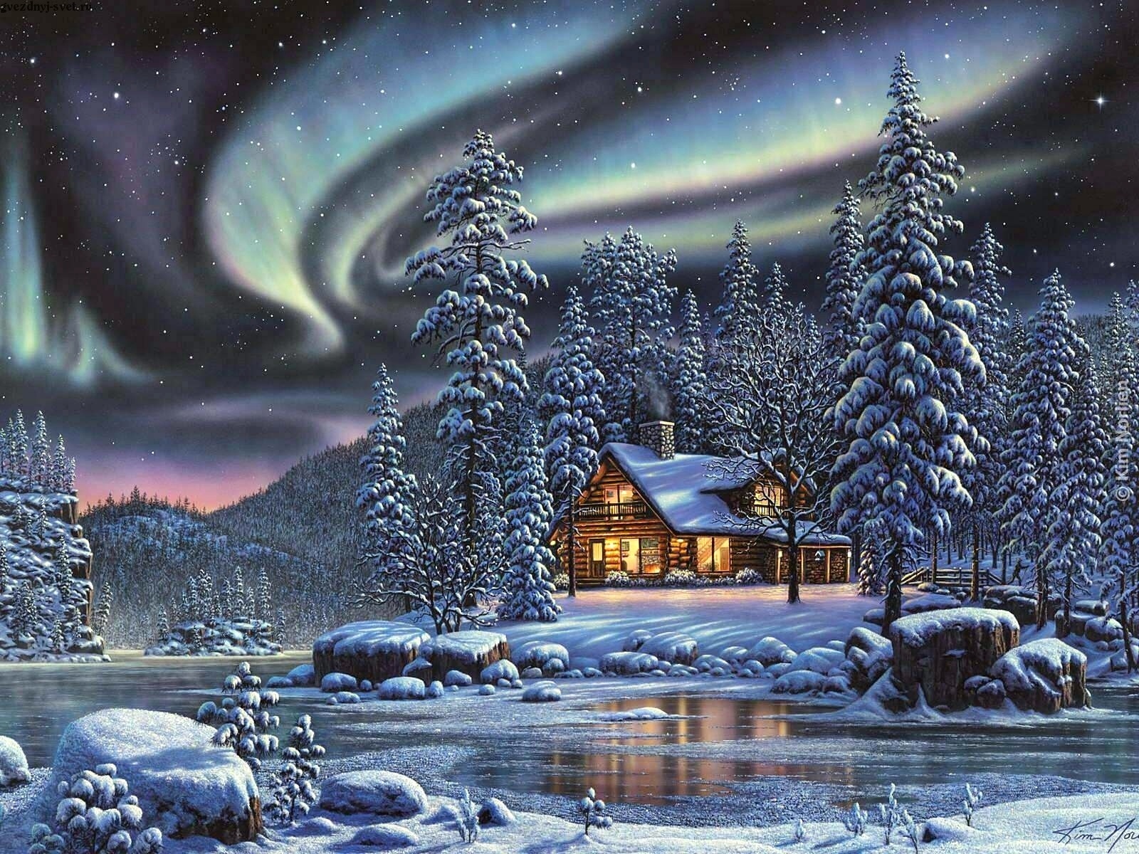 Christmas Cabin Wallpapers