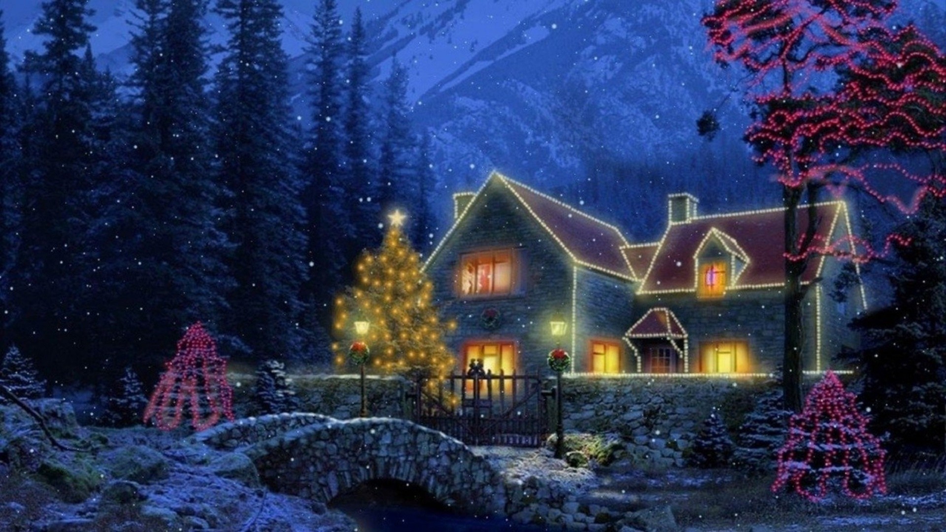 Christmas Cabin Wallpapers