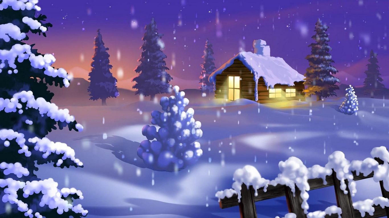 Christmas Cabin Wallpapers