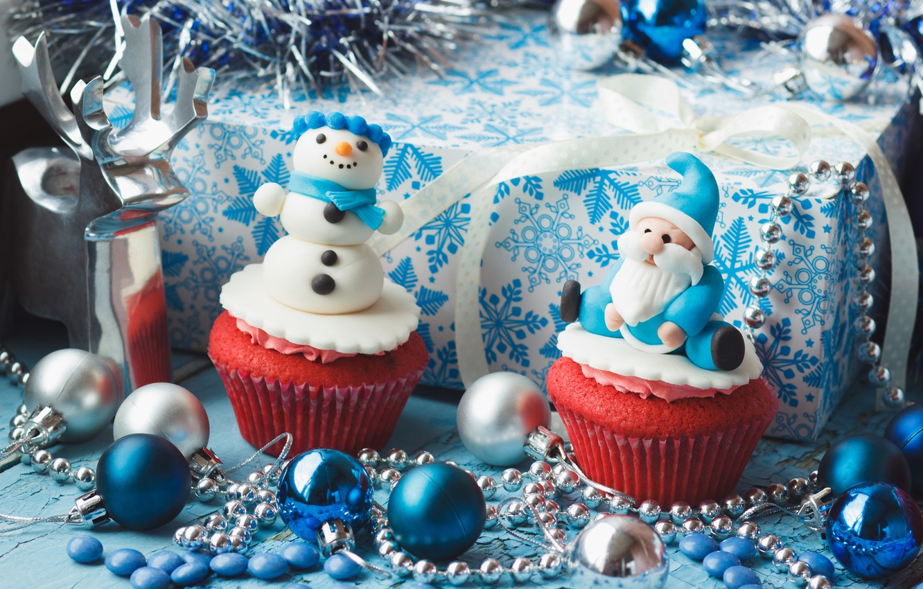 Christmas Cupcake Wallpapers