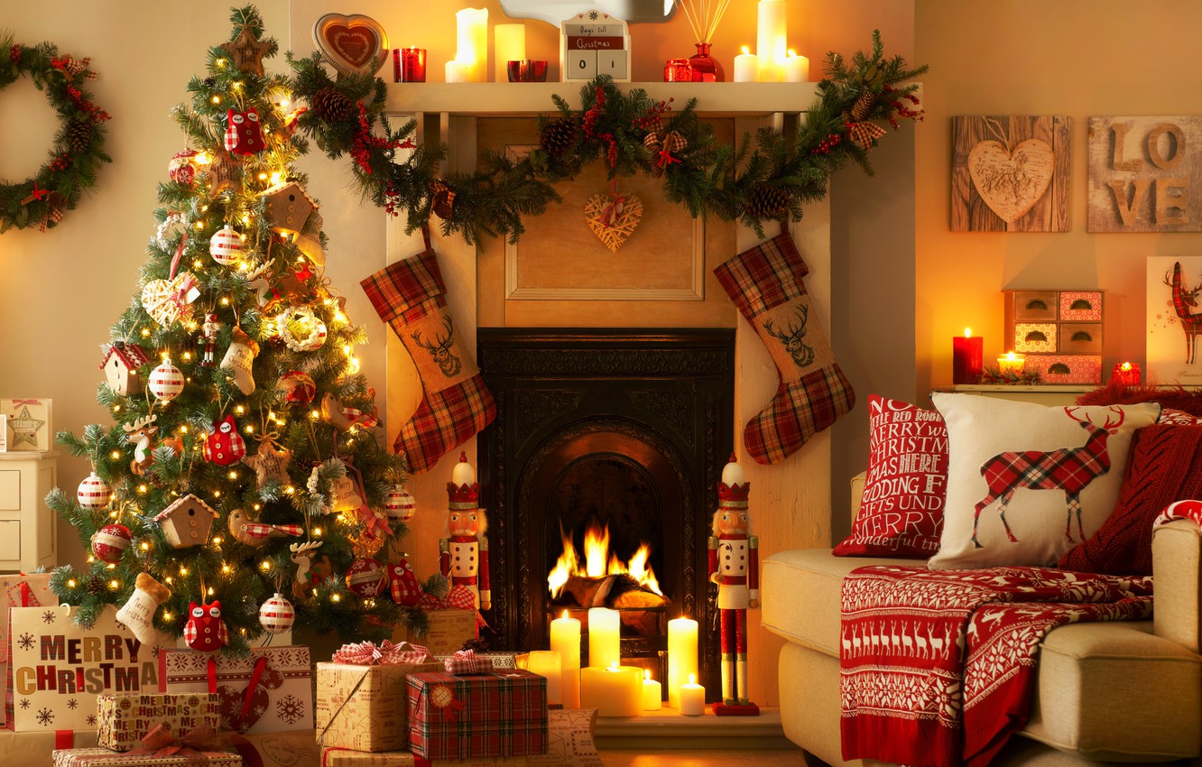 Christmas Fireplace Wallpapers