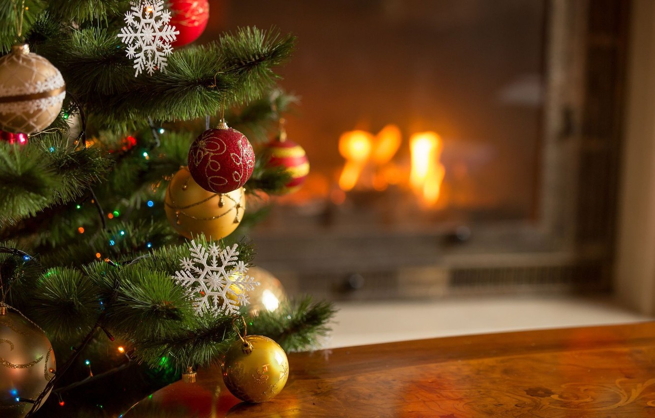 Christmas Fireplace Desktop Wallpapers