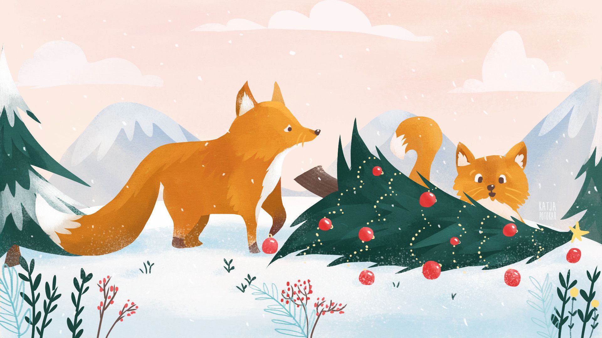Christmas Fox Wallpapers
